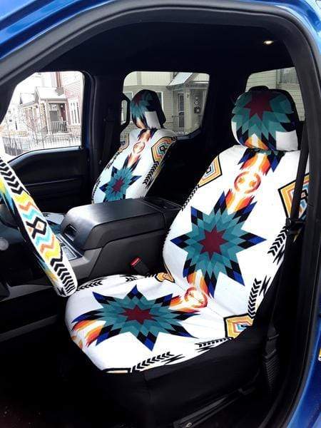 Seat Covers for Truck, SUV and Car includes Matching Steering Wheel Co
