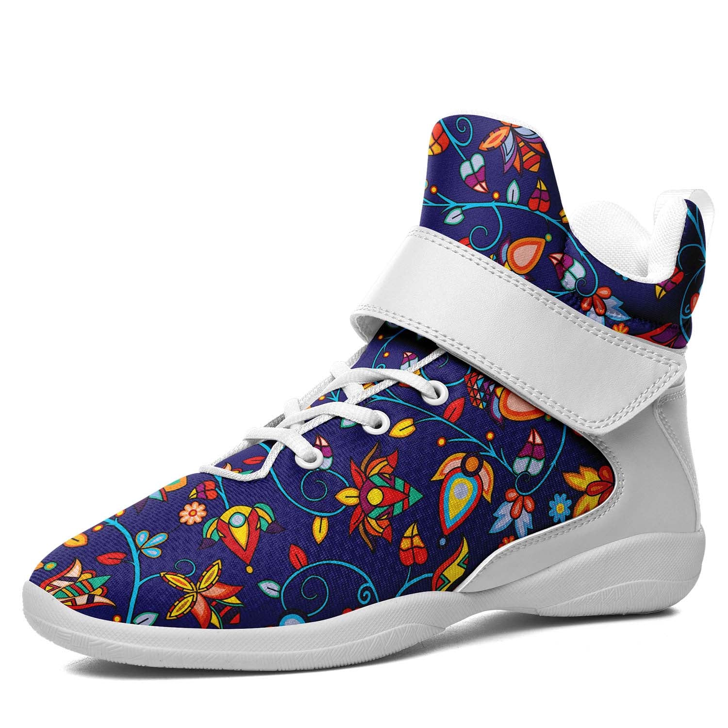 Thorny Path Blue Ipottaa Basketball / Sport High Top Shoes - White Sole