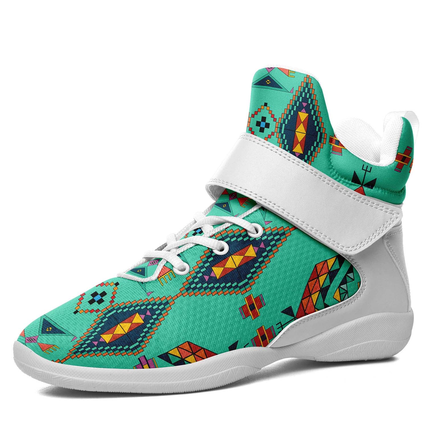 Travois Tipi Smoky Sky Ipottaa Basketball / Sport High Top Shoes - White Sole
