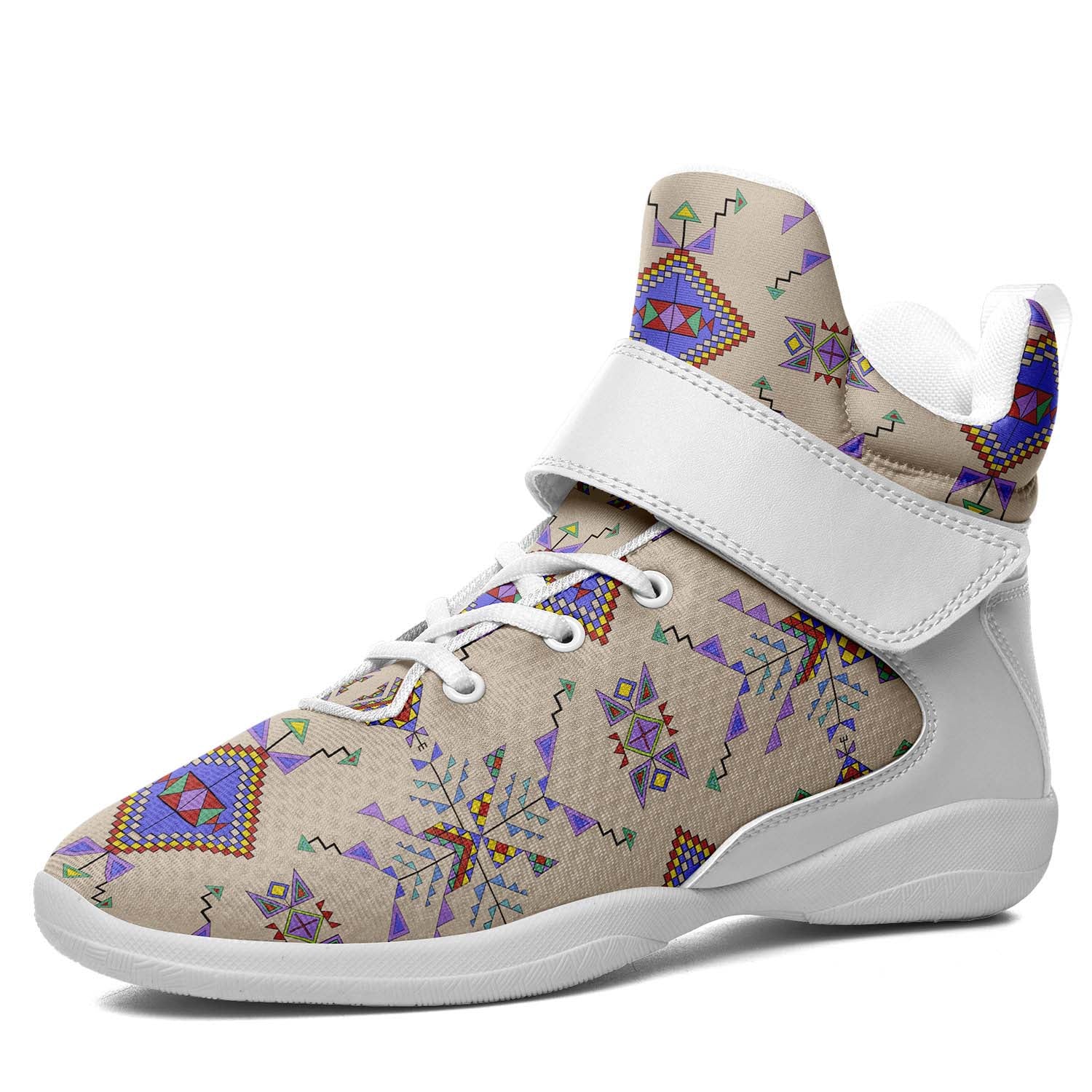 Buffalo Jump Hide Ipottaa Basketball / Sport High Top Shoes - White Sole