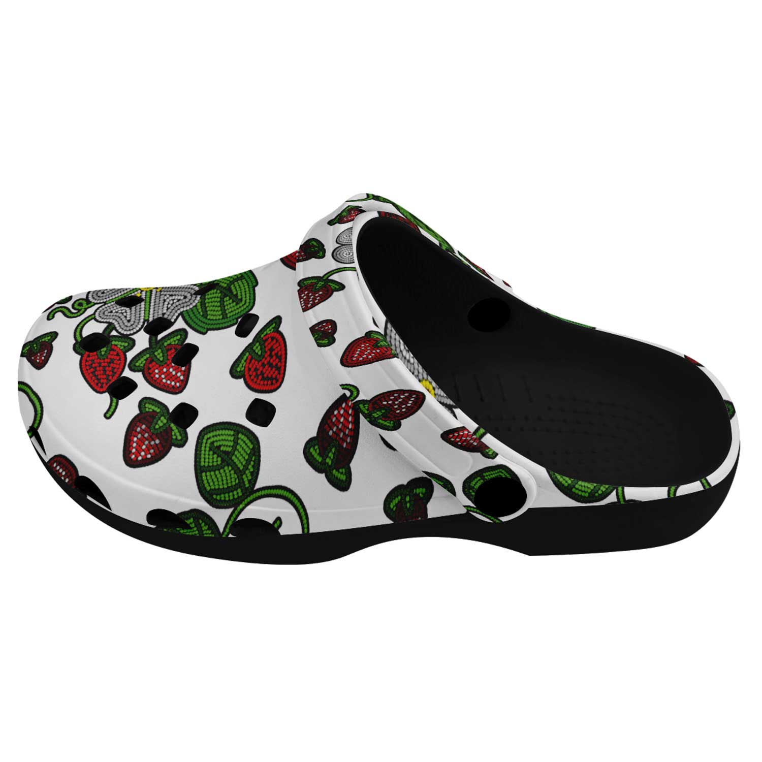 Strawberry Dreams White Muddies Unisex Clog Shoes