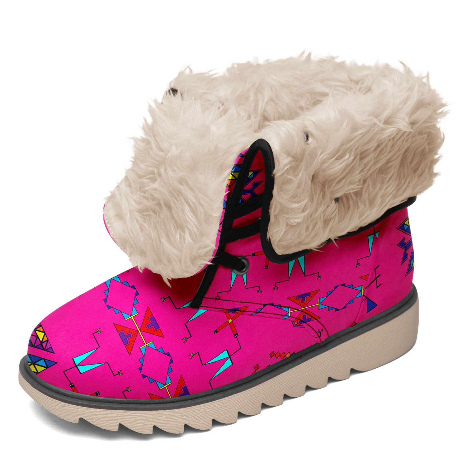 Rainy Chief Rainbow Hot Pink Polar Winter Boots