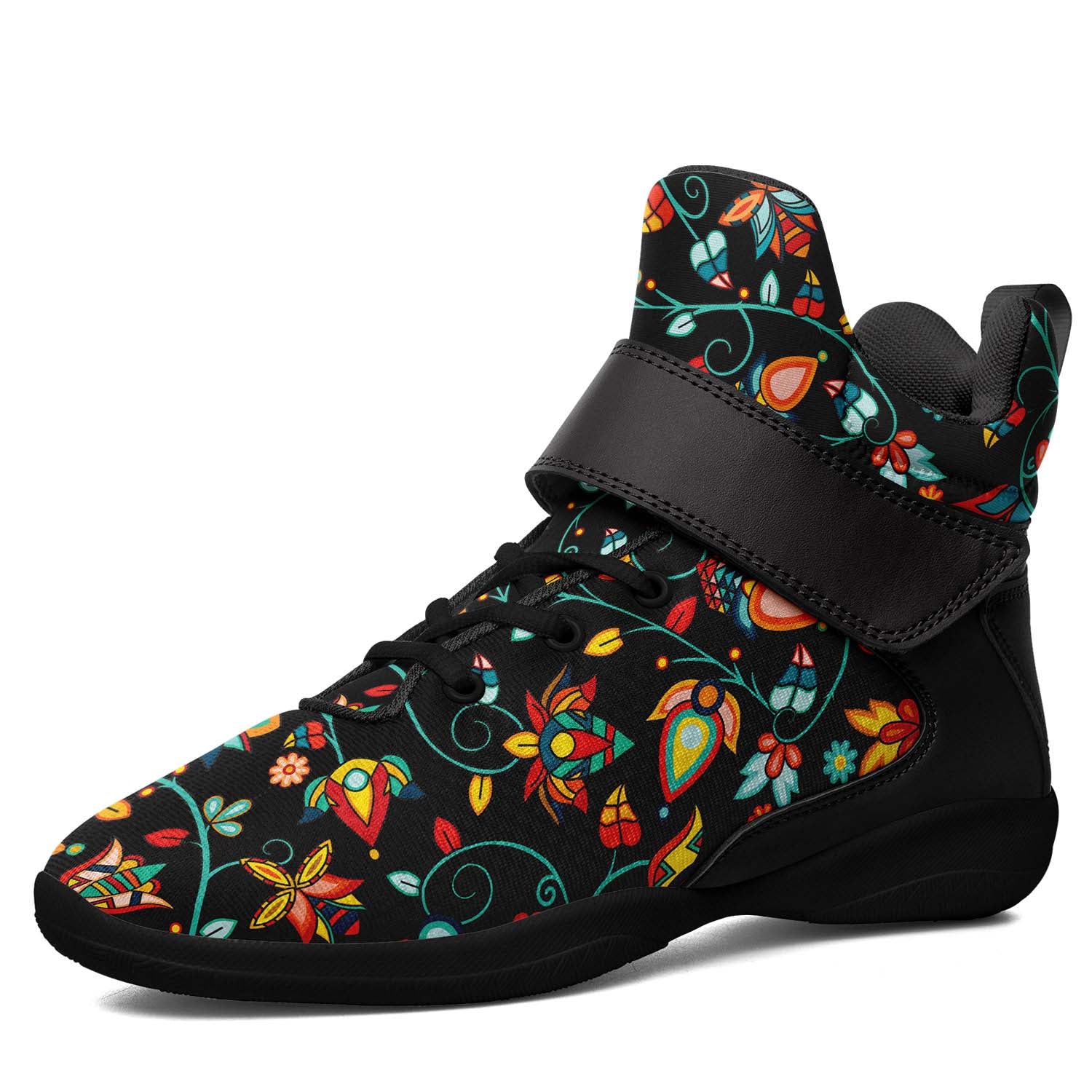 Thorny Path Black Ipottaa Basketball / Sport High Top Shoes - Black Sole