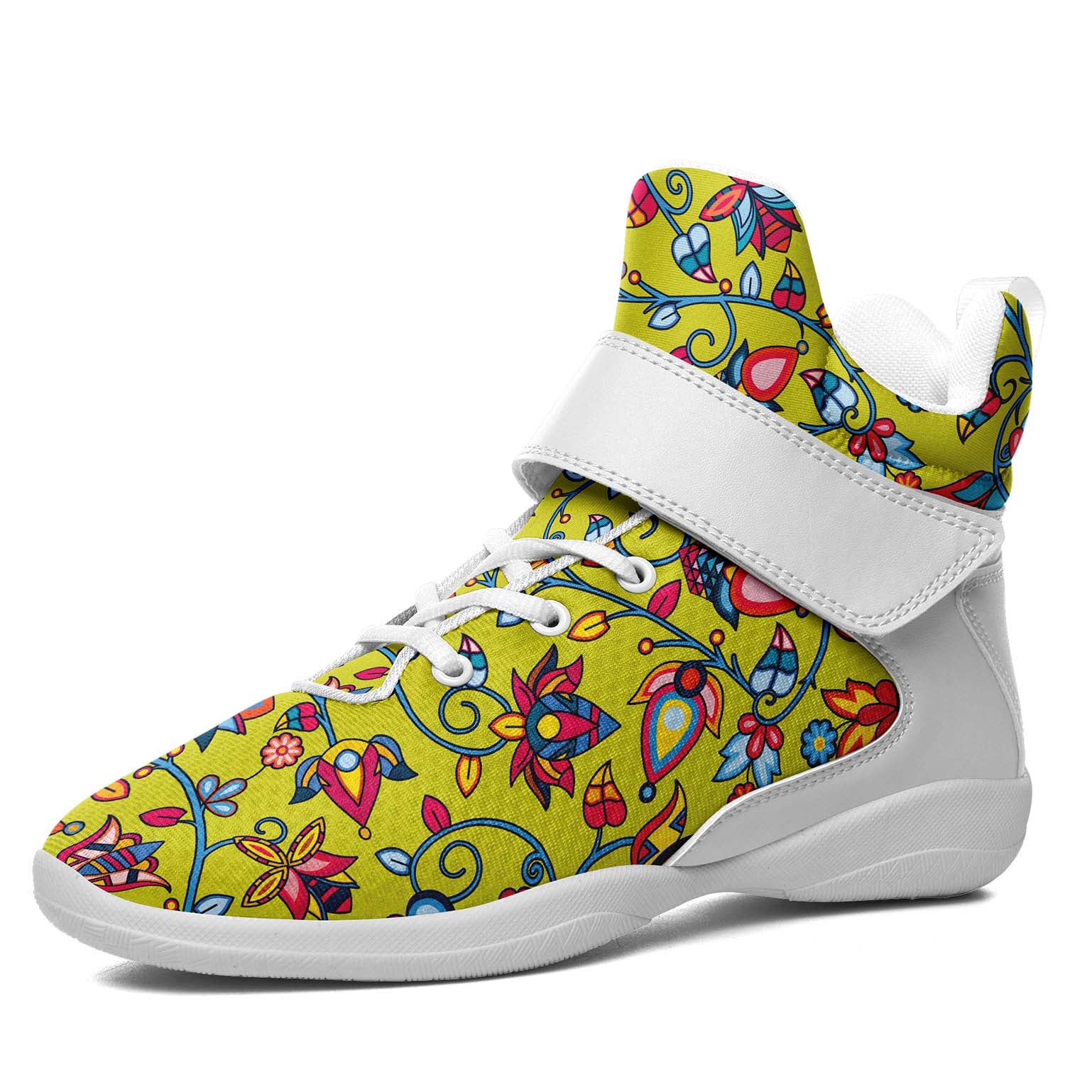 Thorny Path Yellow Ipottaa Basketball / Sport High Top Shoes - White Sole