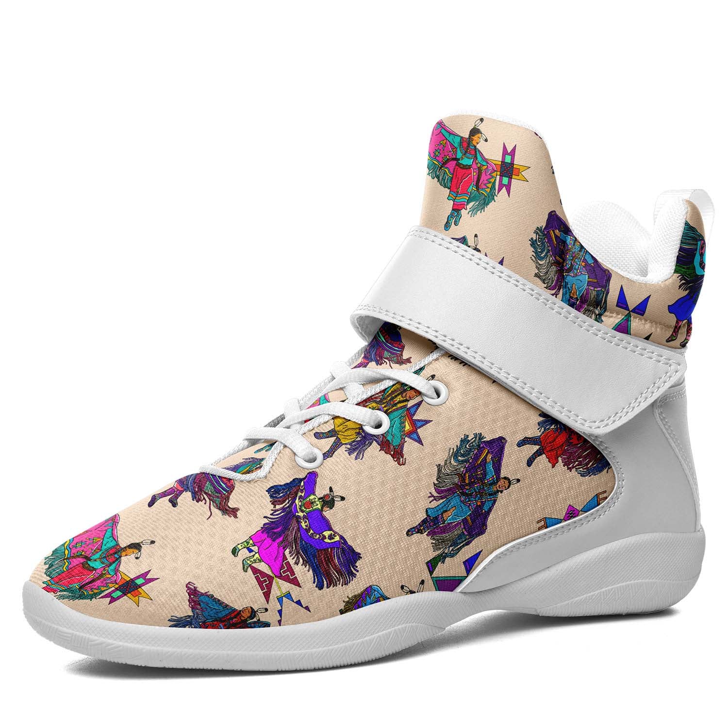 Women's Fancy Dancers Muslin Ipottaa Basketball / Sport High Top Shoes - White Sole