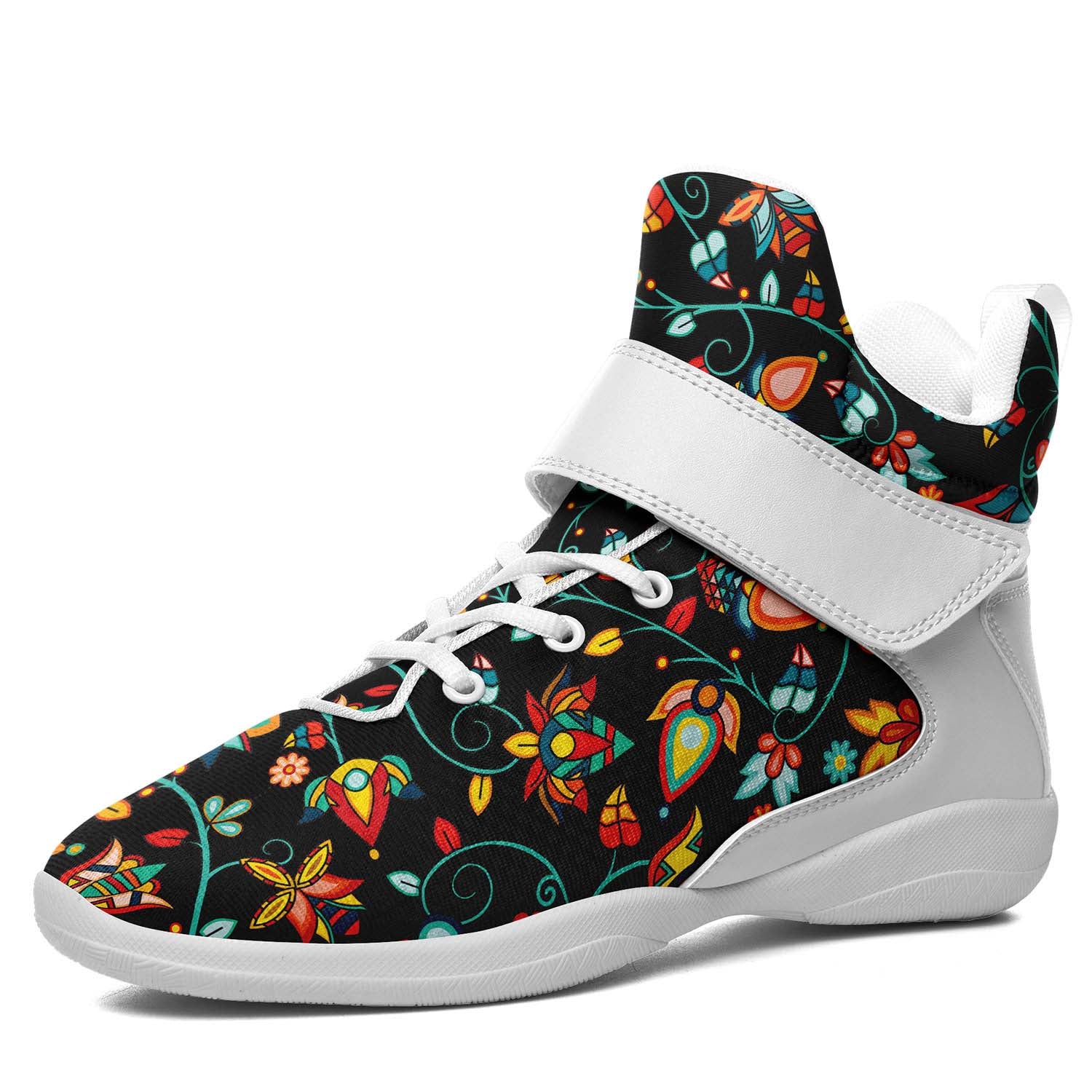Thorny Path Black Ipottaa Basketball / Sport High Top Shoes - White Sole