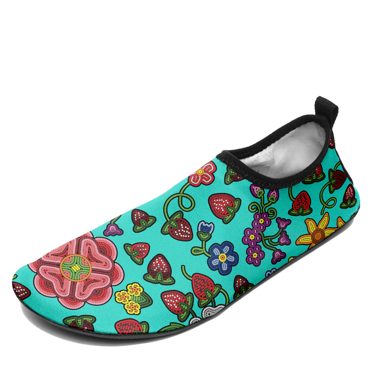 Berry Pop Turquoise Kid's Sockamoccs Slip On Shoes