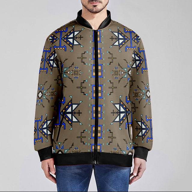 Eagle Strike Brown Youth Zippered Collared Lightweight Jacket