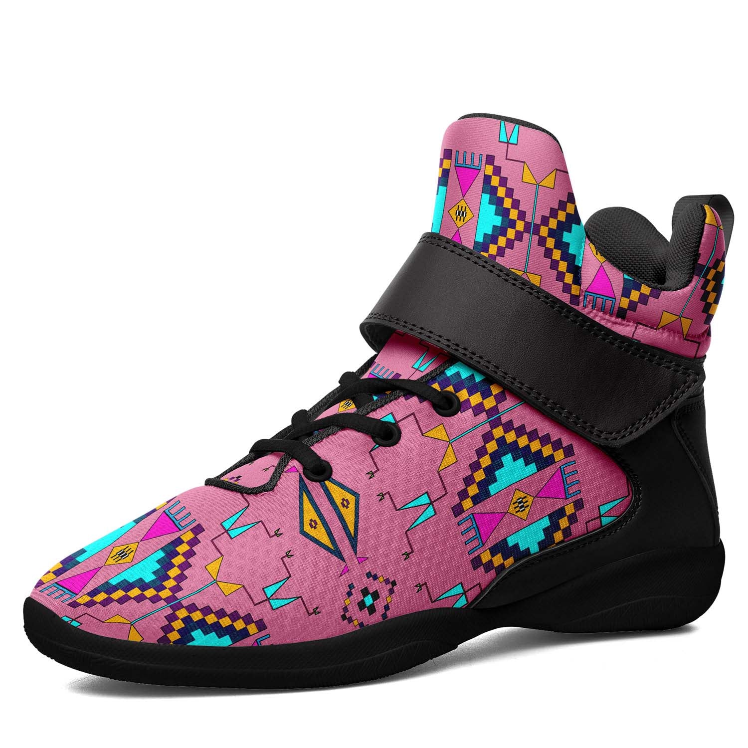 Rite of Passage Pink Ipottaa Basketball / Sport High Top Shoes - Black Sole