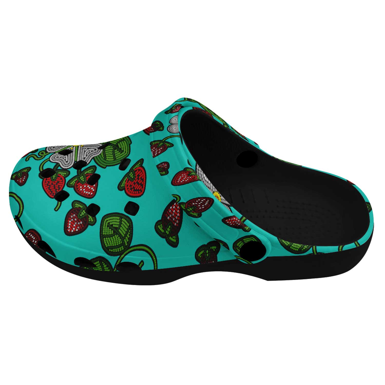 Strawberry Dreams Turquoise Muddies Unisex Clog Shoes