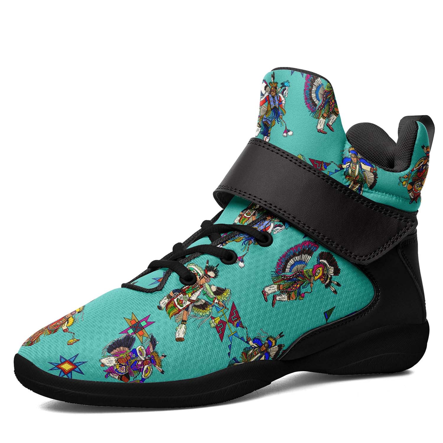Men's Fancy Dancers Eggshell Blue Ipottaa Basketball / Sport High Top Shoes - Black Sole
