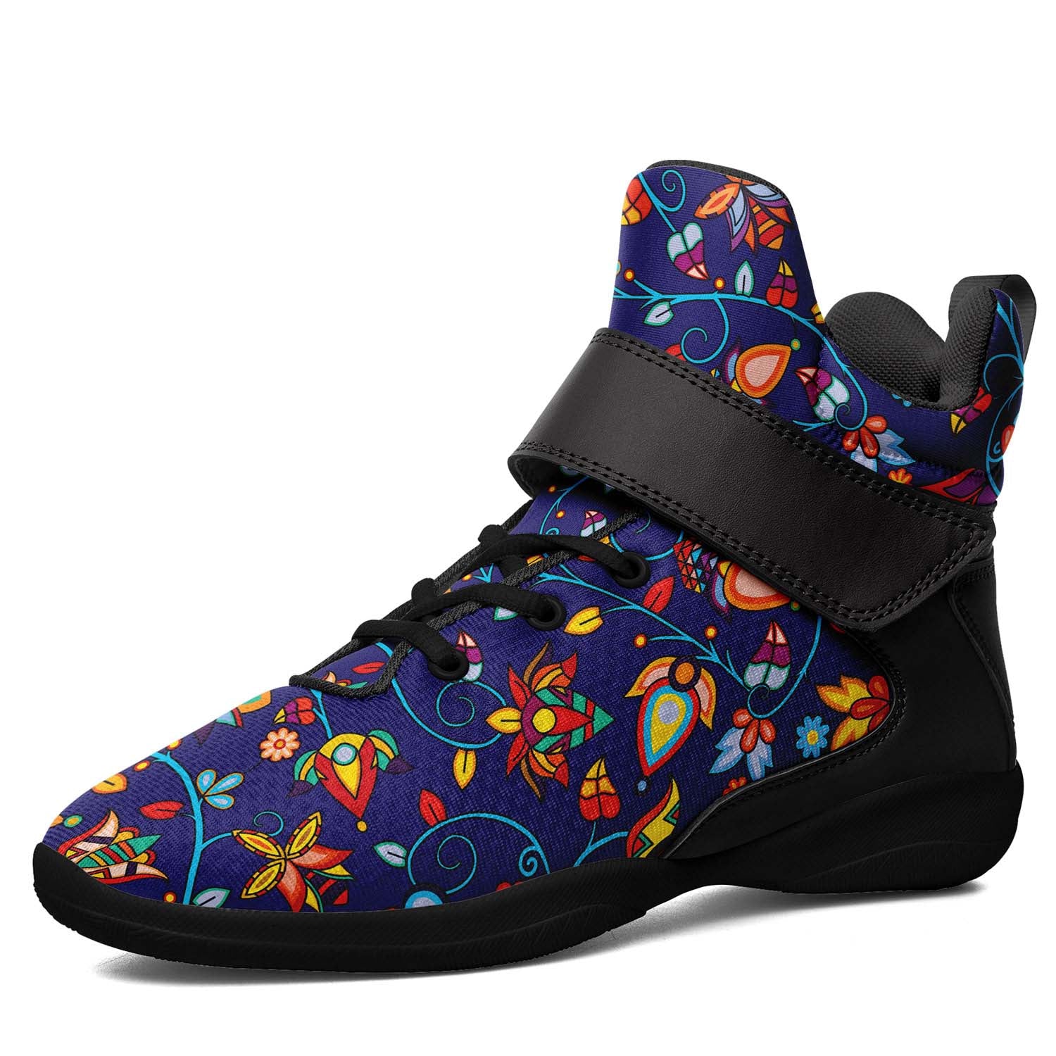 Thorny Path Blue Ipottaa Basketball / Sport High Top Shoes - Black Sole