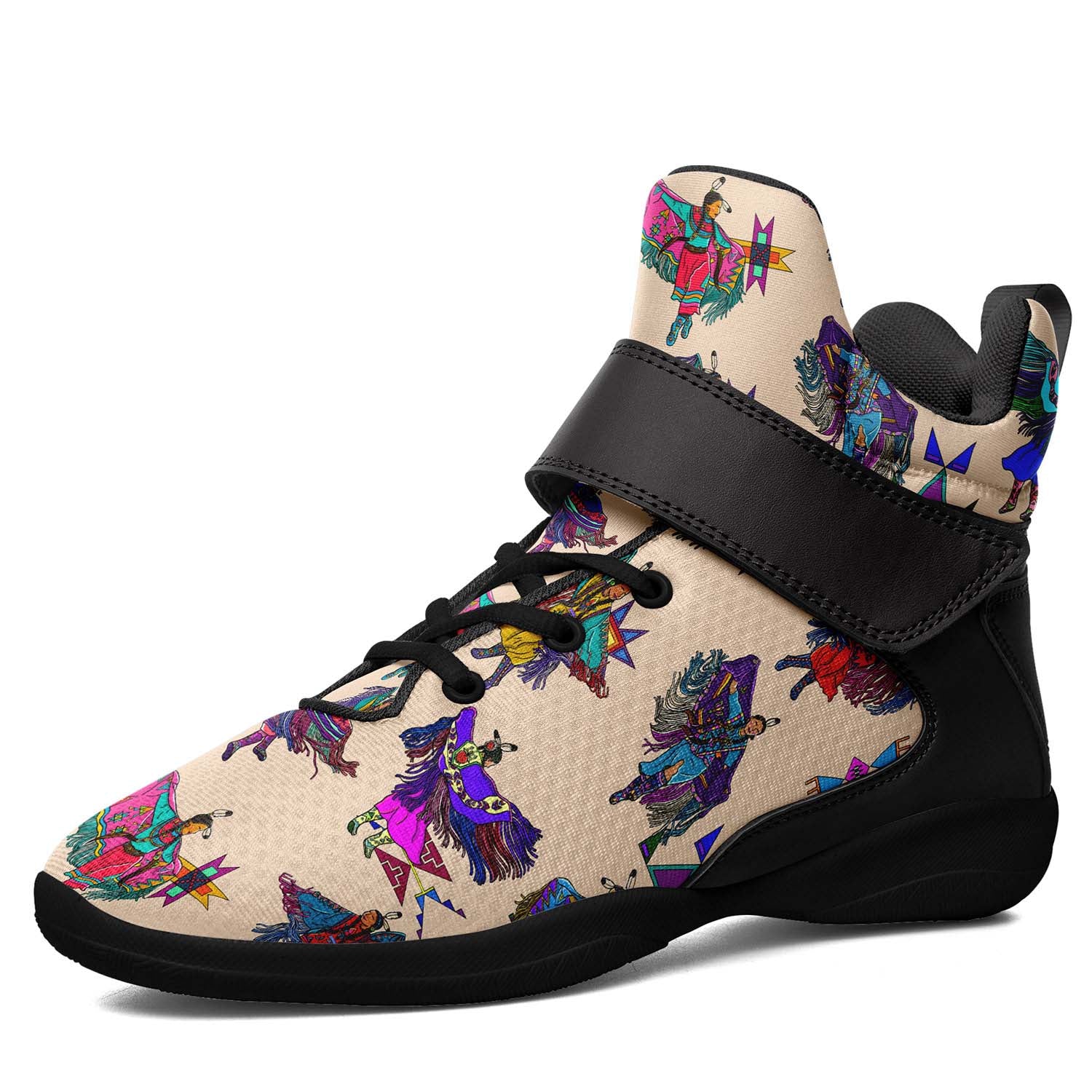 Women's Fancy Dancers Muslin Ipottaa Basketball / Sport High Top Shoes - Black Sole