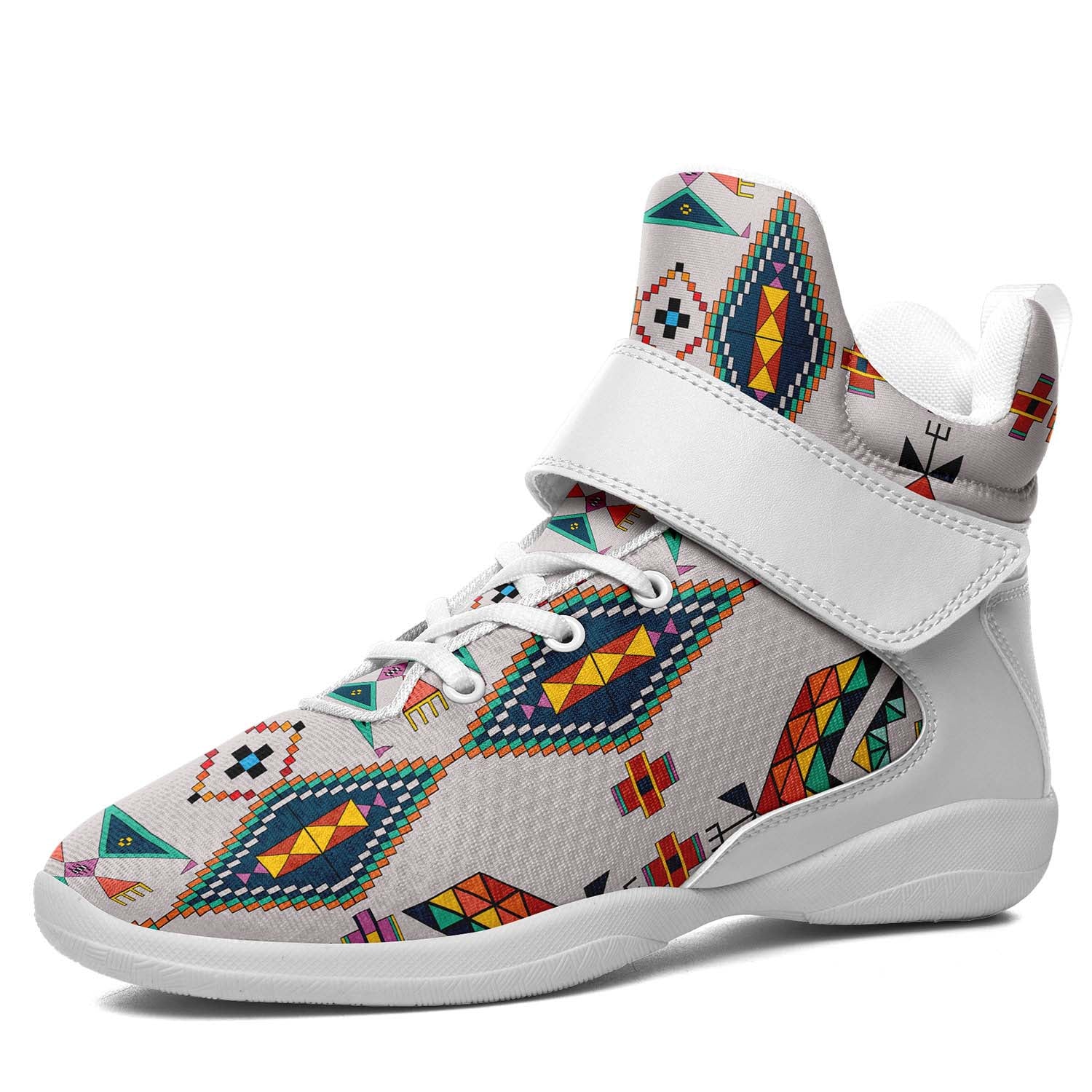 Travois Tipi Grey Ipottaa Basketball / Sport High Top Shoes - White Sole