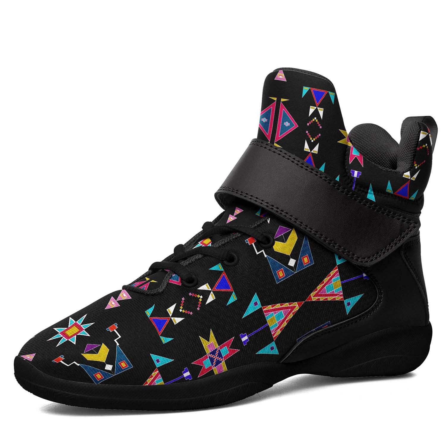 Enemy Territory Black Ipottaa Basketball / Sport High Top Shoes - Black Sole