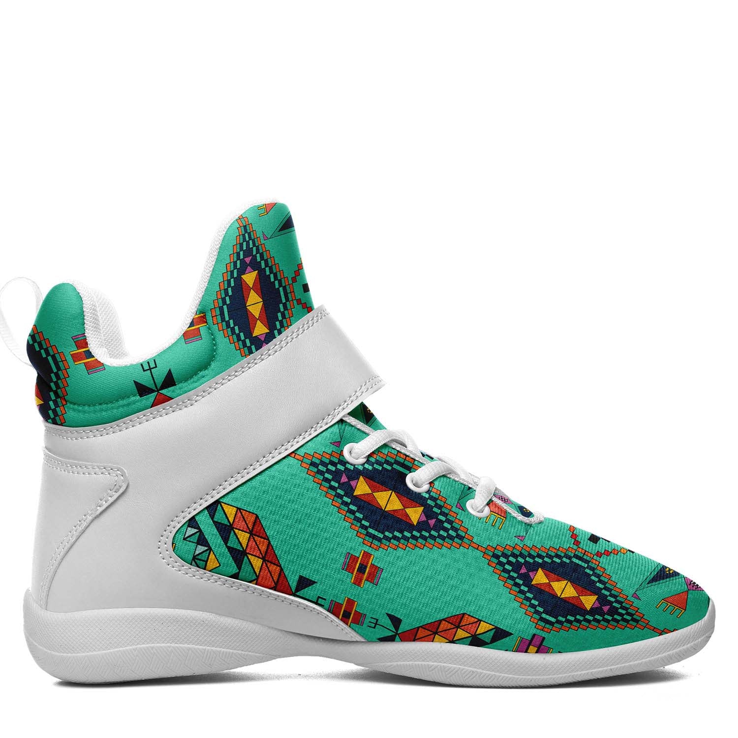Travois Tipi Smoky Sky Ipottaa Basketball / Sport High Top Shoes - White Sole