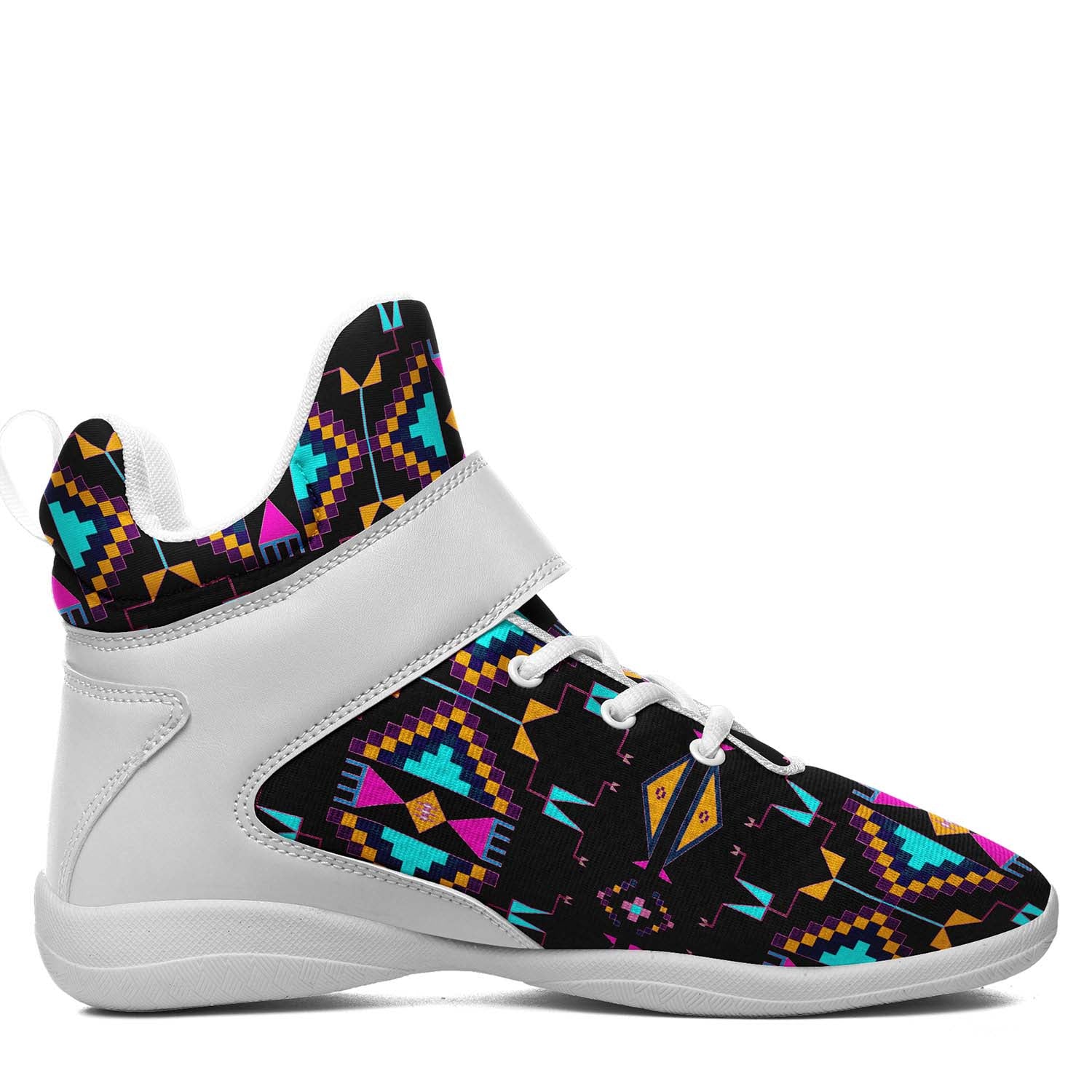 Rite of Passage Black Ipottaa Basketball / Sport High Top Shoes - White Sole