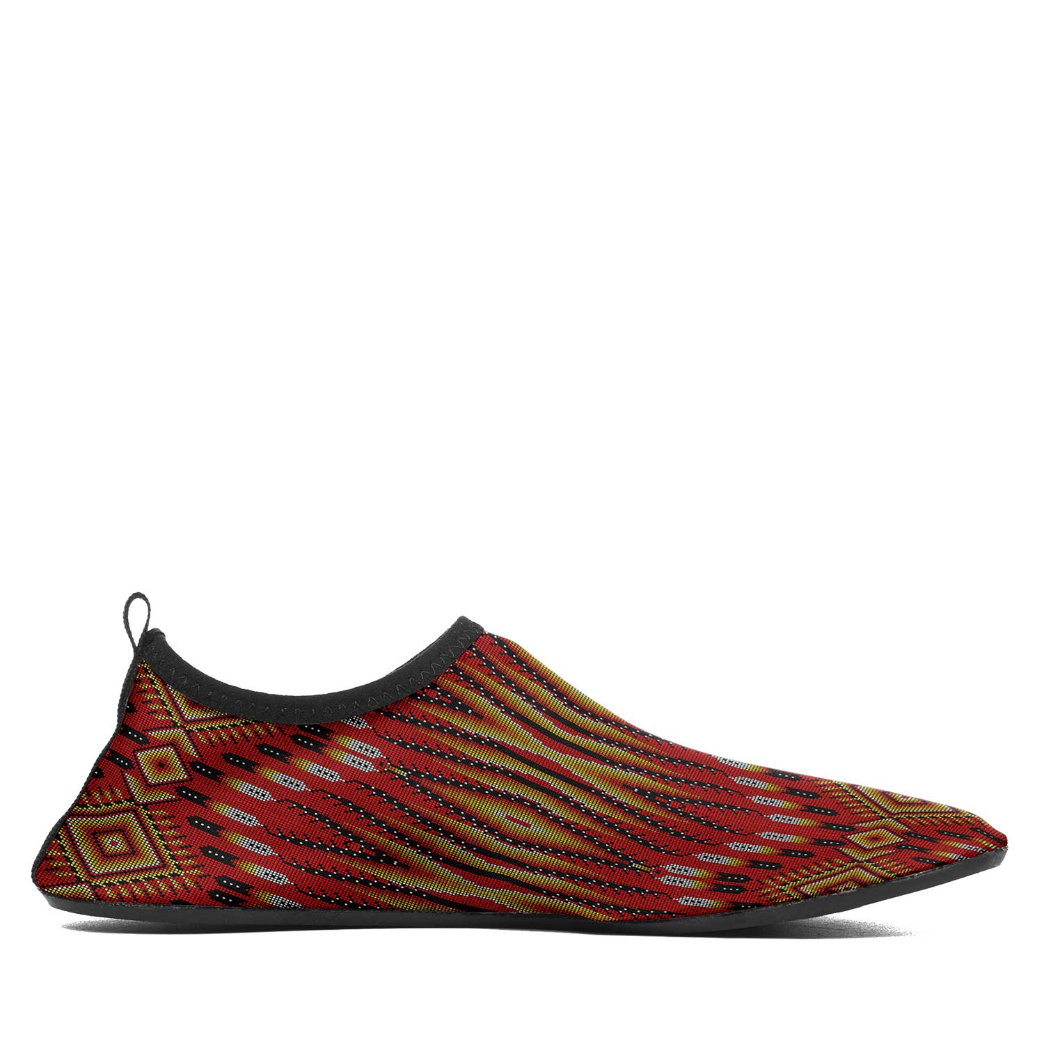 Fire Feather Red Kid's Sockamoccs Slip On Shoes