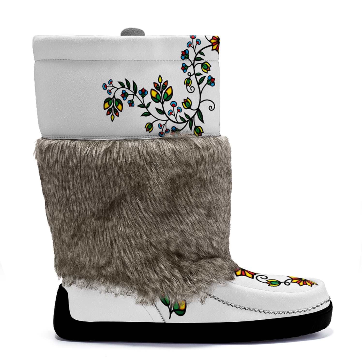 Prairie Paintbrush Real Leather MocLux with Fur