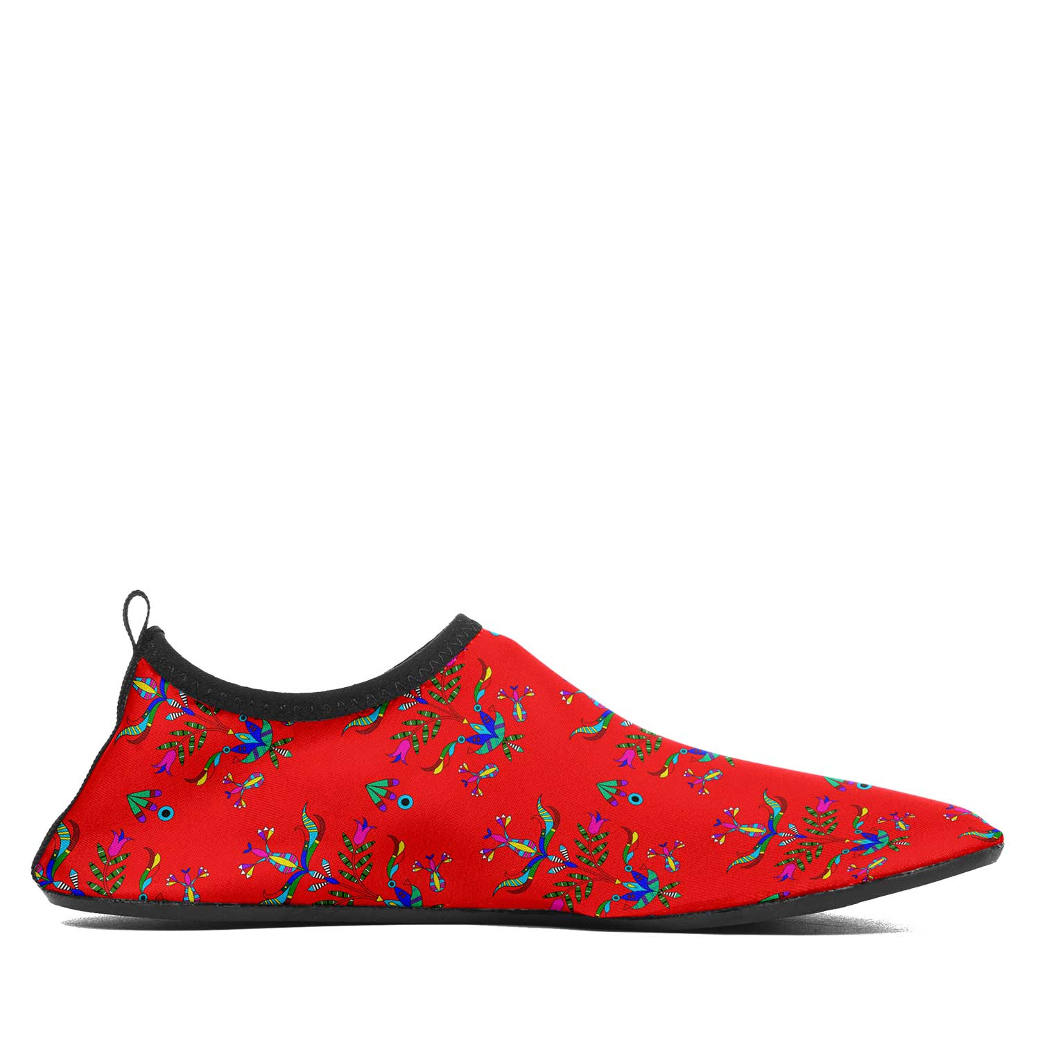 Dakota Damask Red Kid's Sockamoccs Slip On Shoes