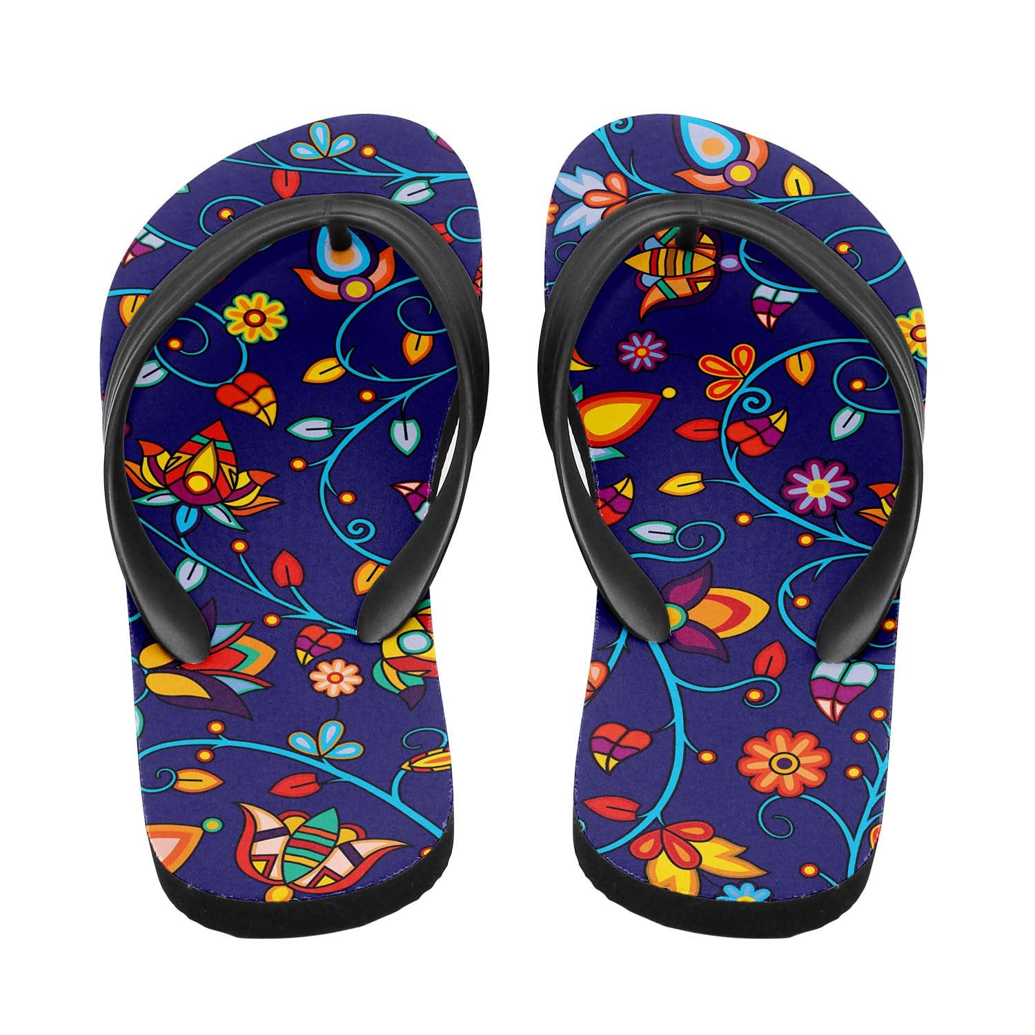 Thorny Path Blue Flip Flops