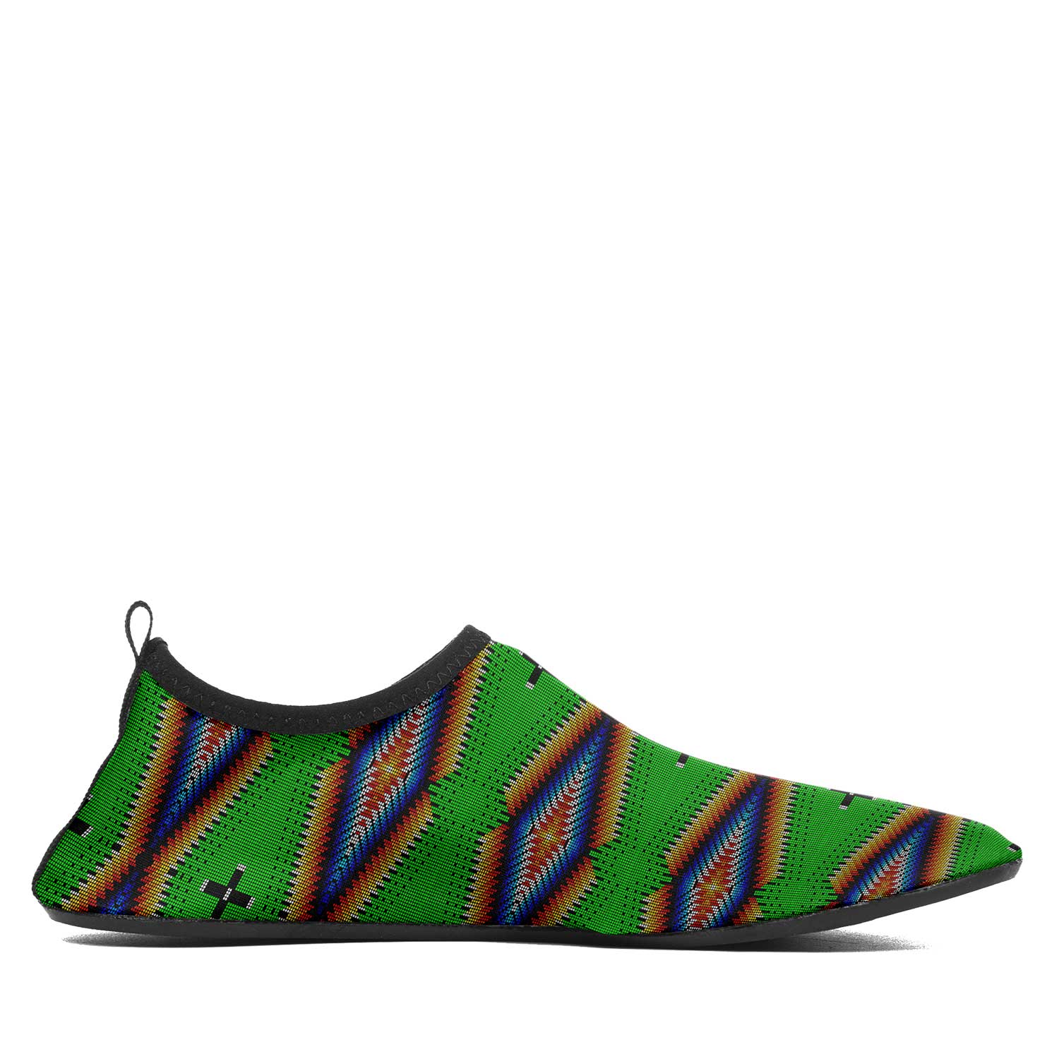 Diamond in the Bluff Lime Kid's Sockamoccs Slip On Shoes