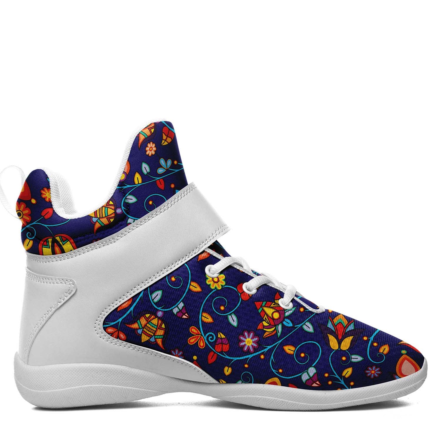 Thorny Path Blue Ipottaa Basketball / Sport High Top Shoes - White Sole