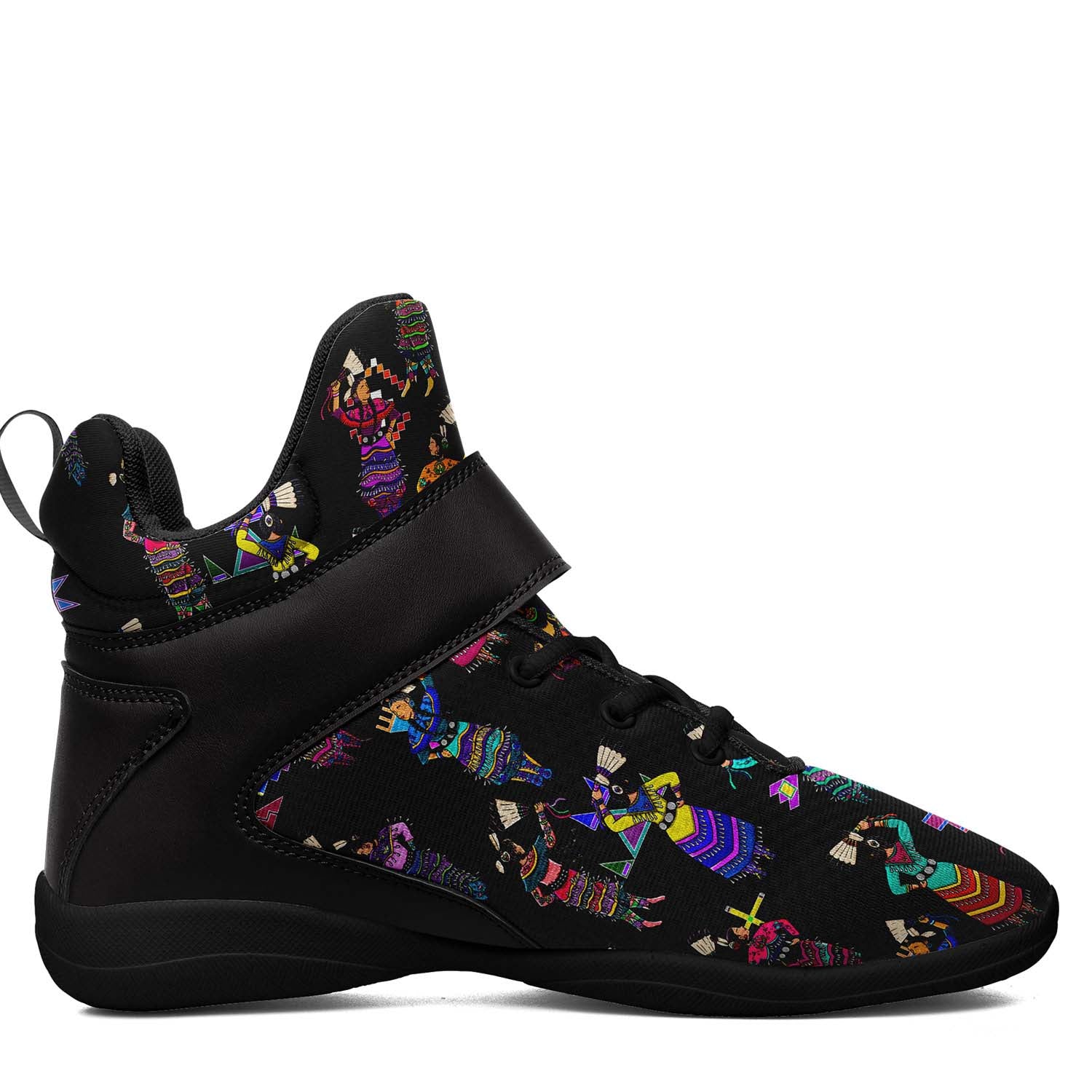 Women's Jingle Dancers Black Ipottaa Basketball / Sport High Top Shoes - Black Sole