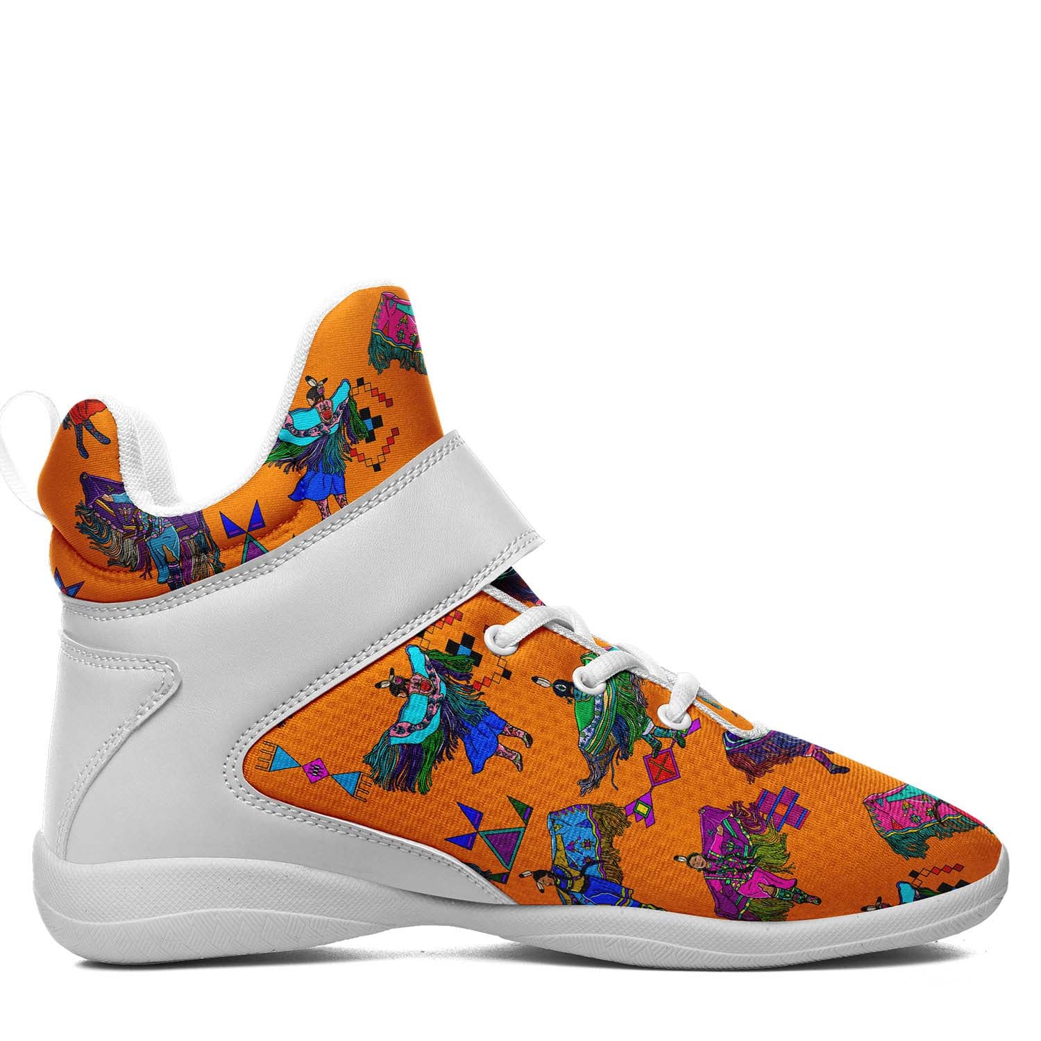 Women's Fancy Dancers Orange Ipottaa Basketball / Sport High Top Shoes - White Sole