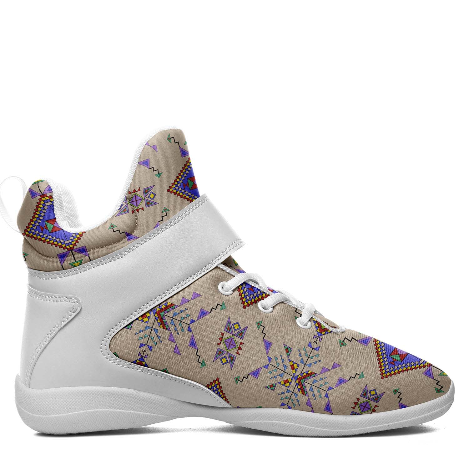 Buffalo Jump Hide Ipottaa Basketball / Sport High Top Shoes - White Sole