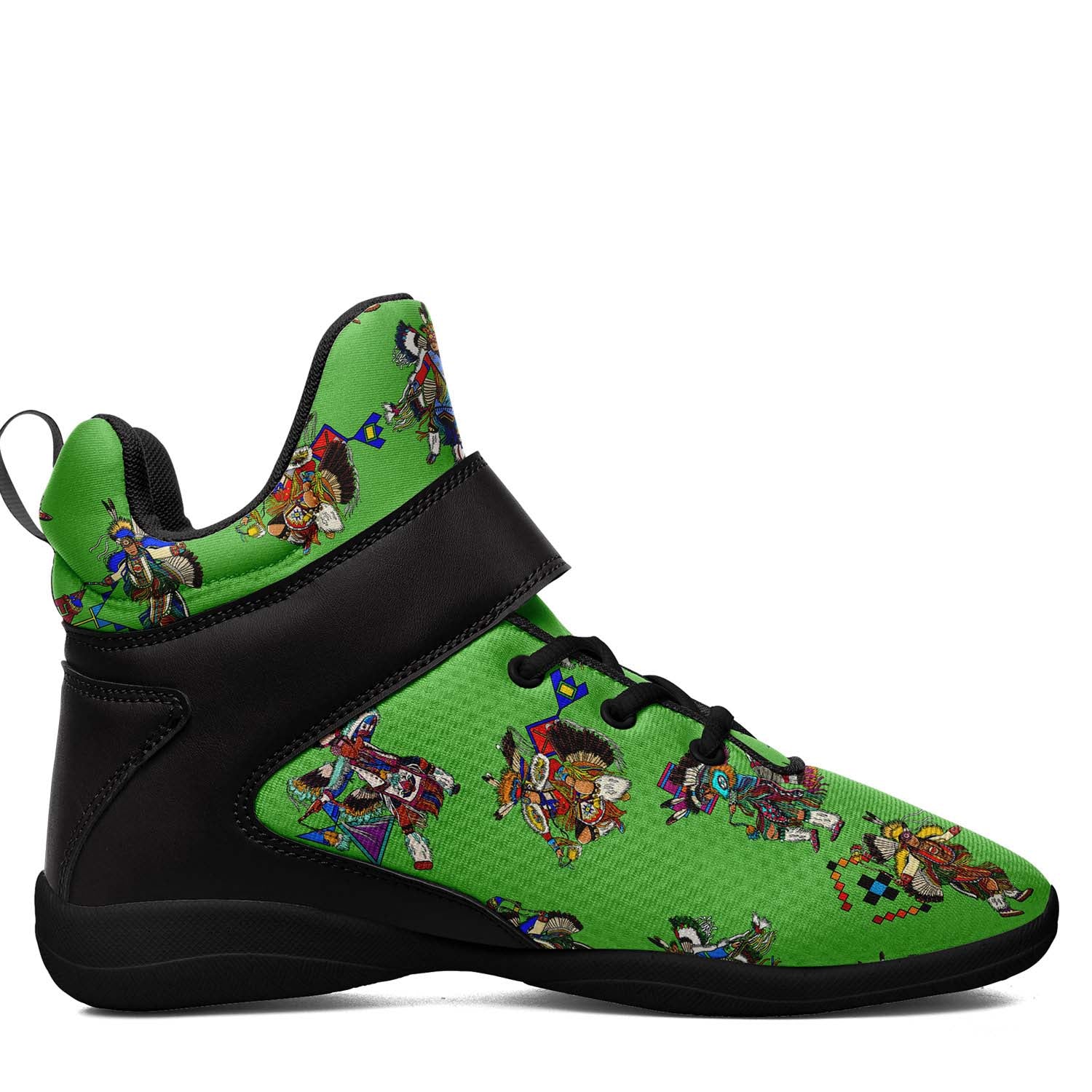 Men's Fancy Dancers Grass Ipottaa Basketball / Sport High Top Shoes - Black Sole
