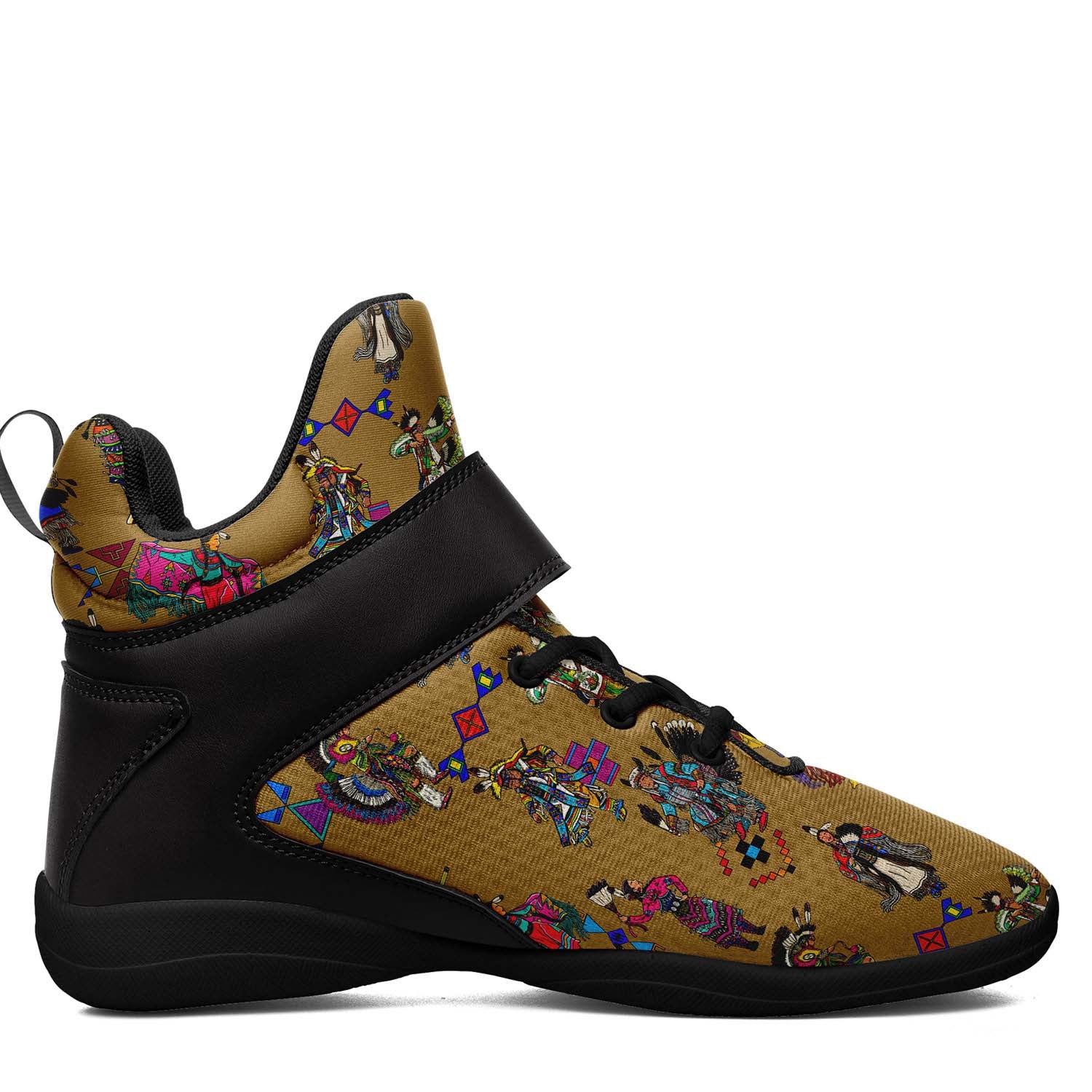 Grand Entry Dancers Earth Ipottaa Basketball / Sport High Top Shoes - Black Sole