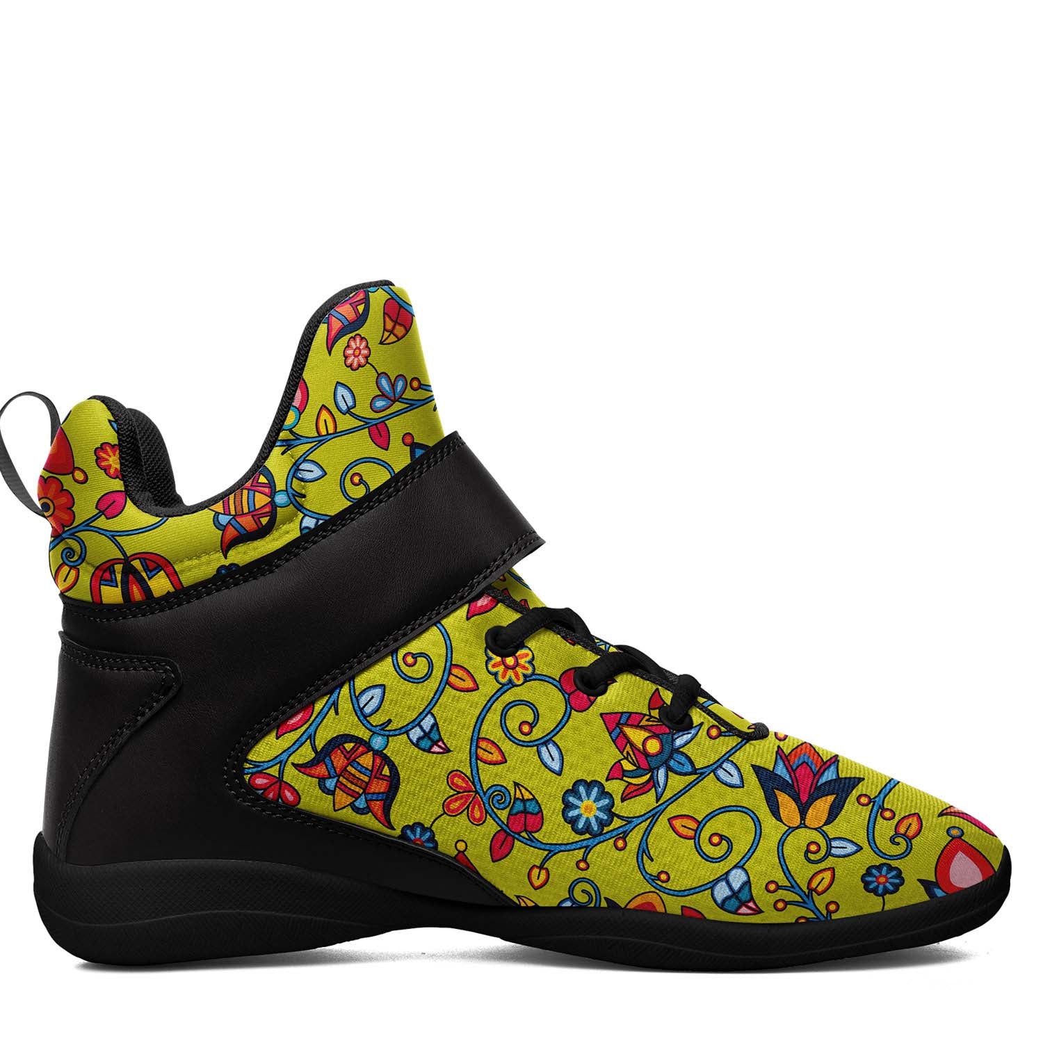 Thorny Path Yellow Ipottaa Basketball / Sport High Top Shoes - Black Sole