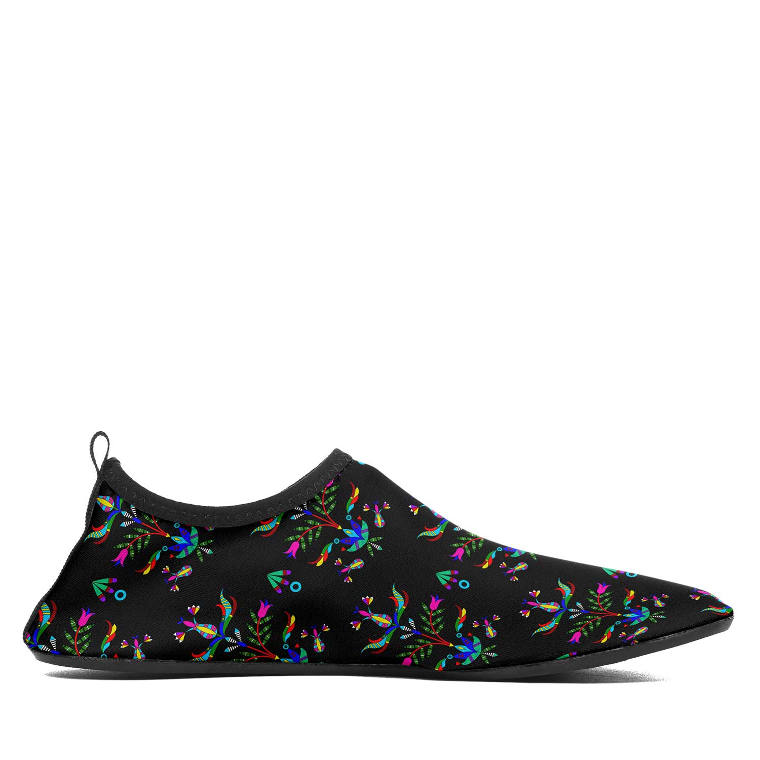 Dakota Damask Black Kid's Sockamoccs Slip On Shoes