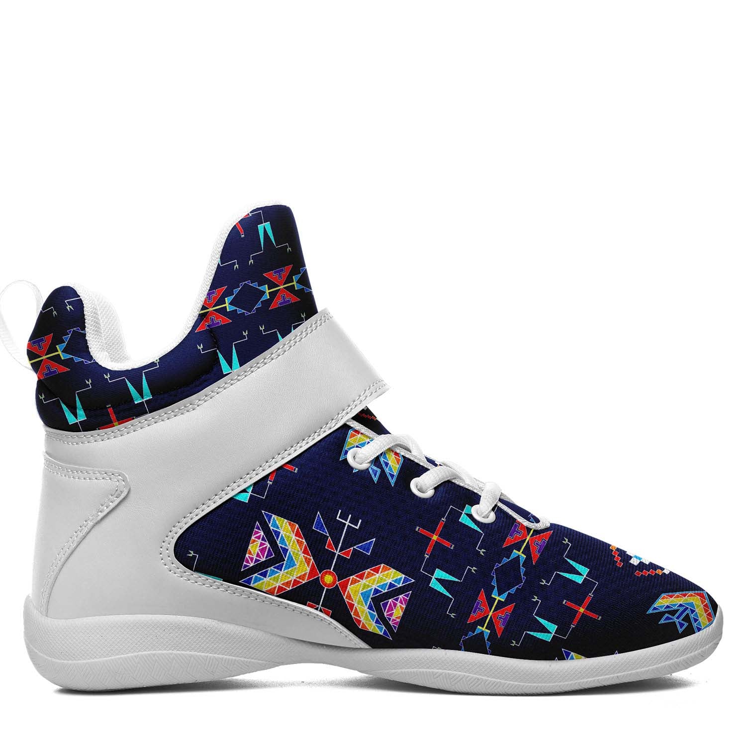 Rainy Chief Rainbow Night Lake Ipottaa Basketball / Sport High Top Shoes - White Sole