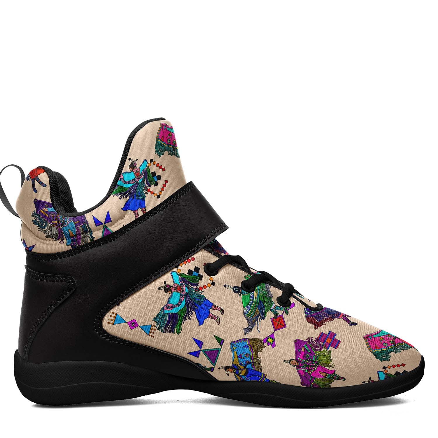 Women's Fancy Dancers Muslin Ipottaa Basketball / Sport High Top Shoes - Black Sole