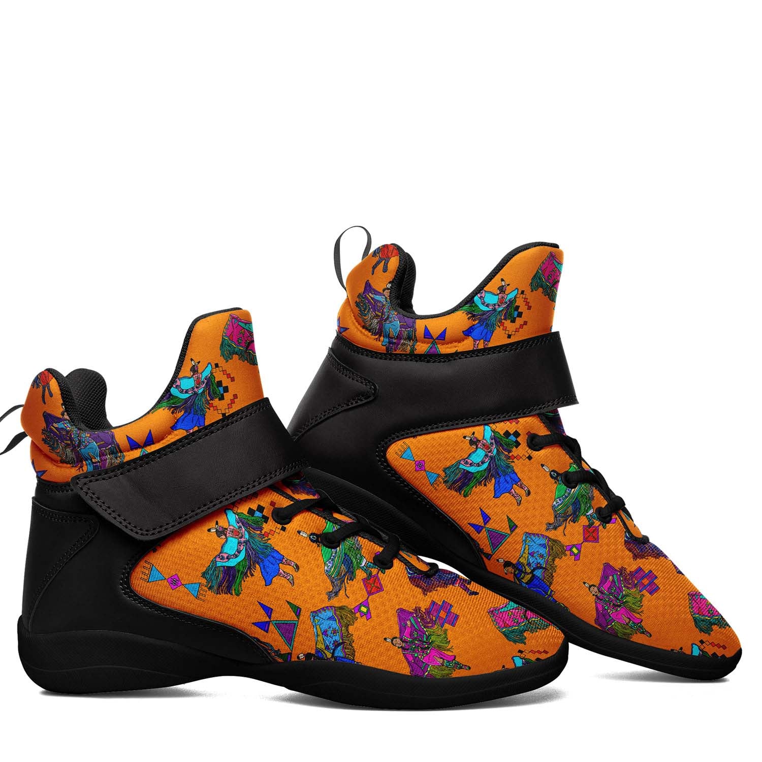 Women's Fancy Dancers Orange Ipottaa Basketball / Sport High Top Shoes - Black Sole