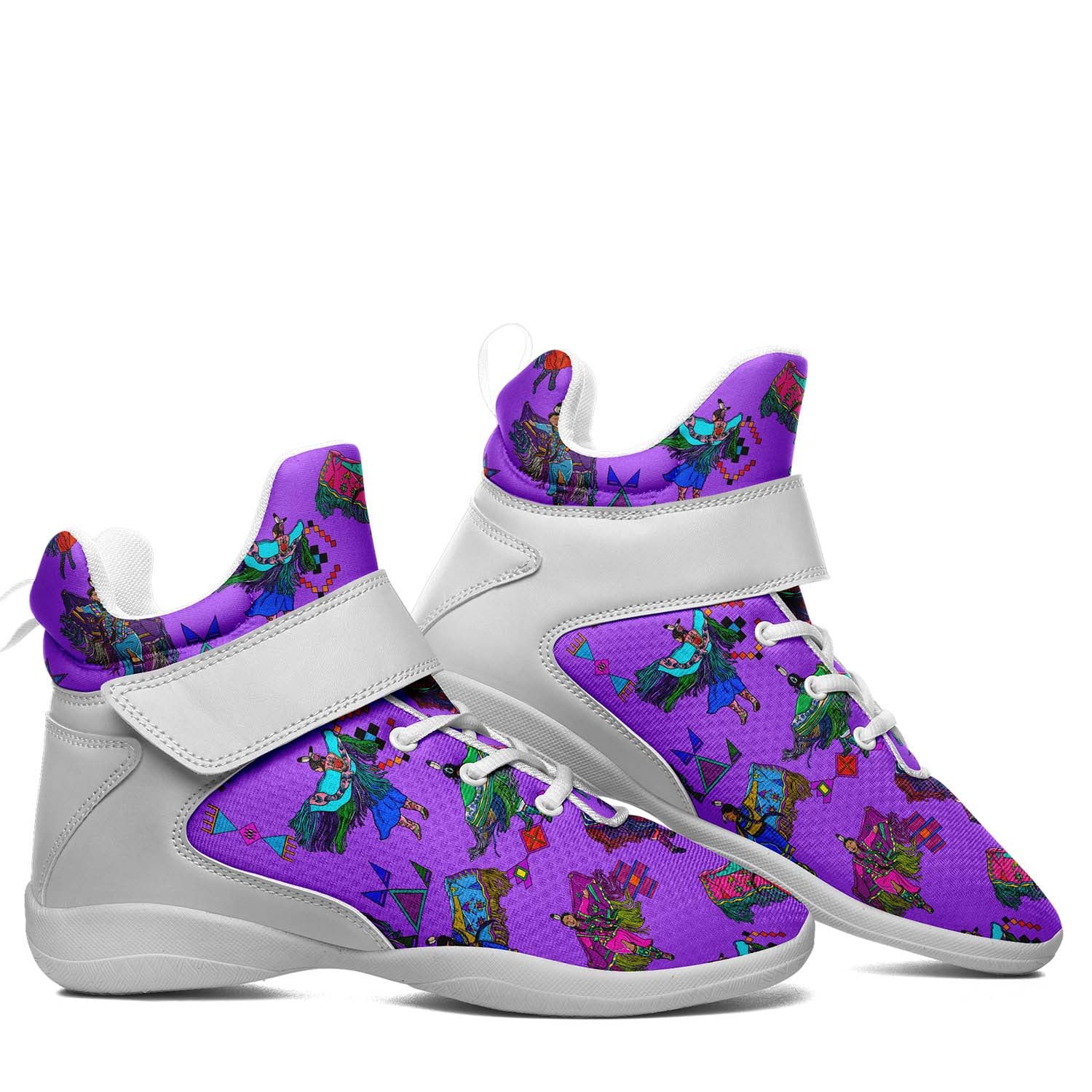 Women's Fancy Dancers Purple Ipottaa Basketball / Sport High Top Shoes - White Sole