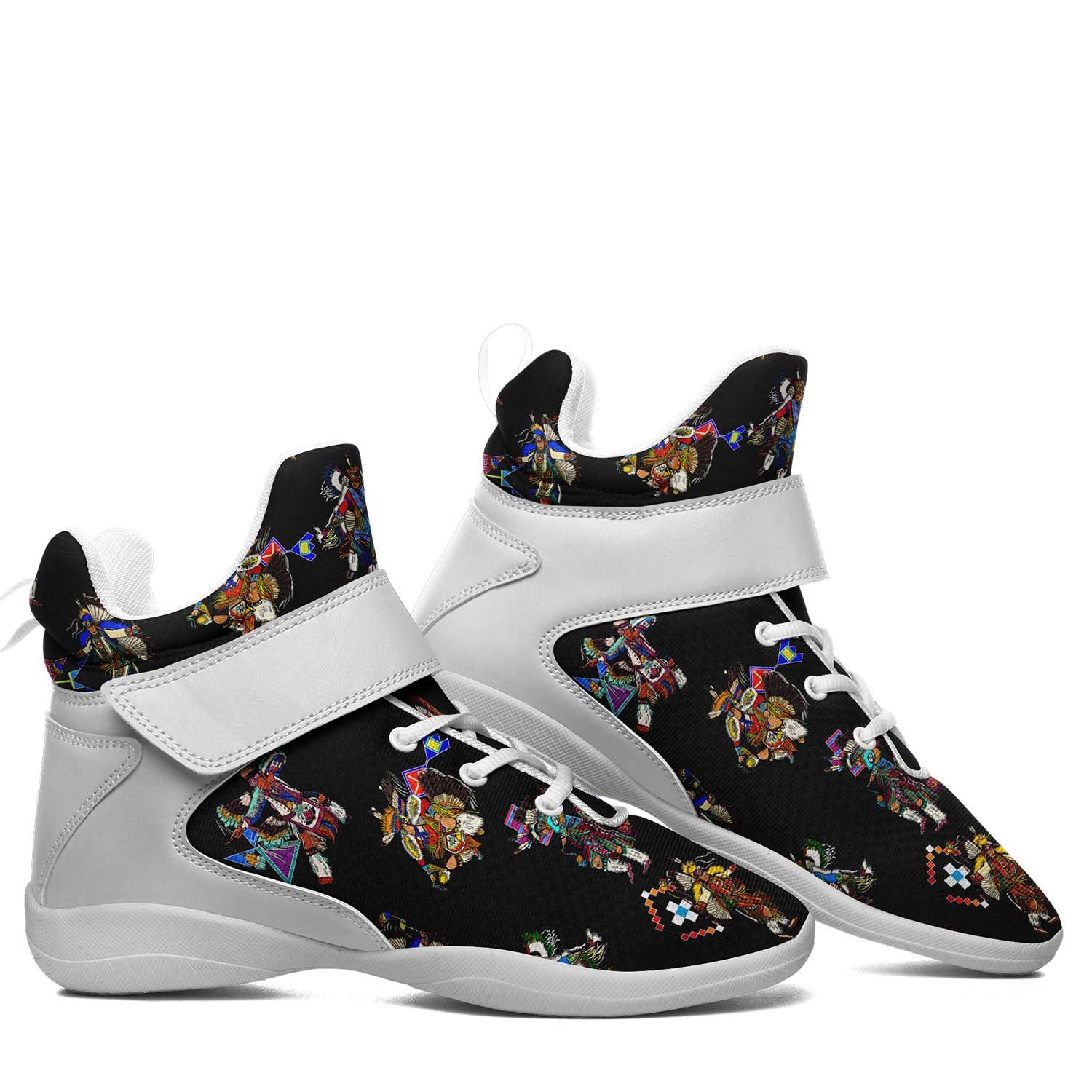Men's Fancy Dancer Black Ipottaa Basketball / Sport High Top Shoes - White Sole