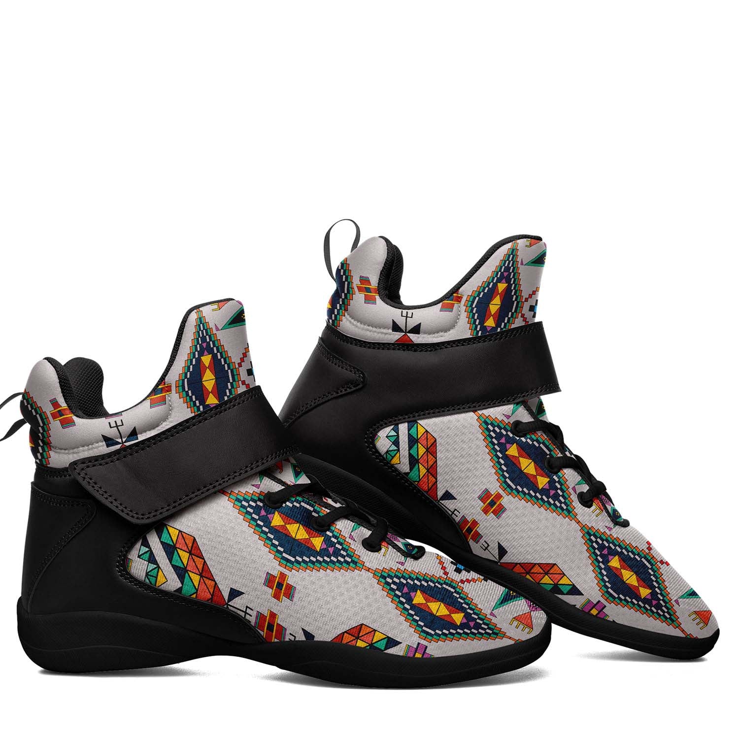 Travois Tipi Grey Ipottaa Basketball / Sport High Top Shoes - Black Sole