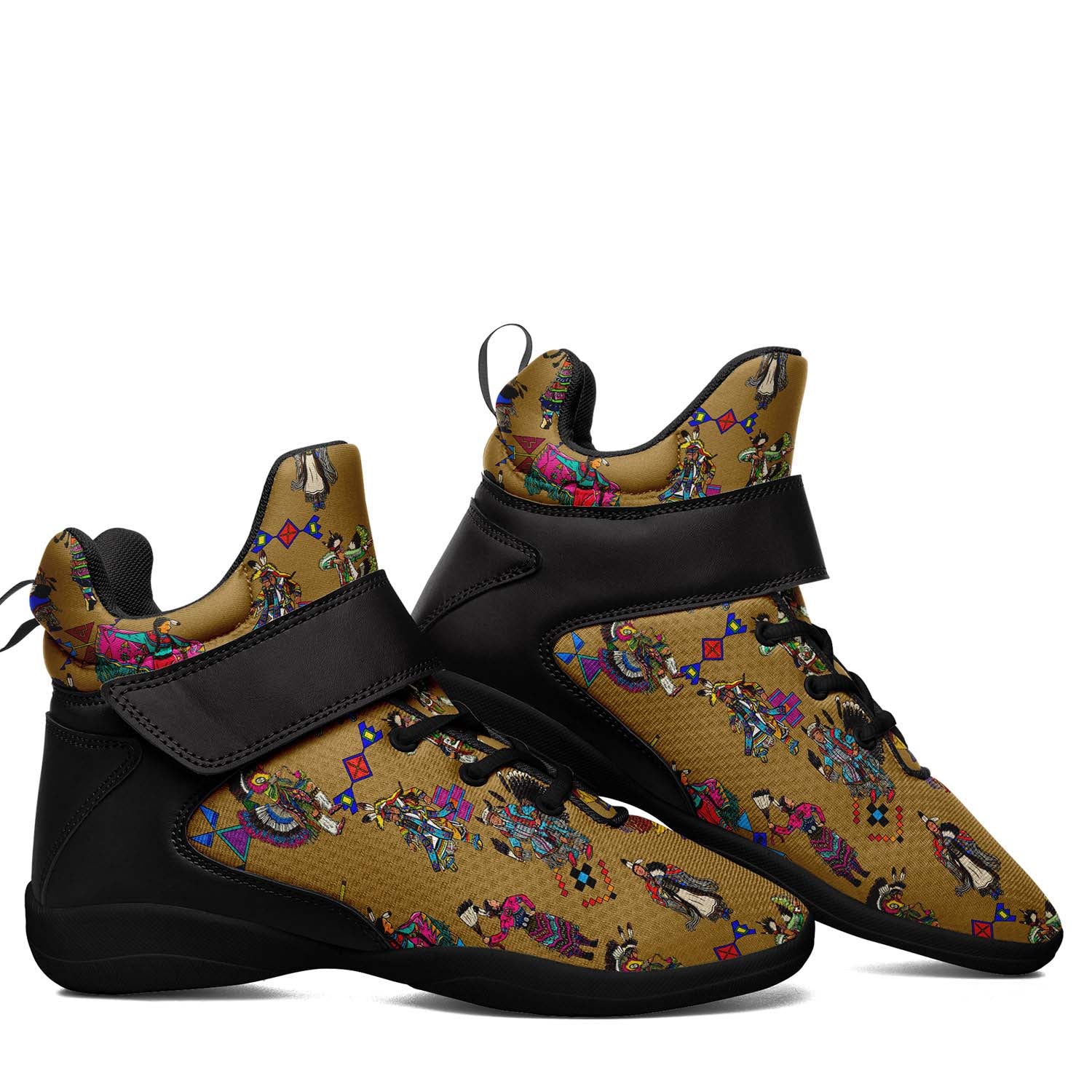 Grand Entry Dancers Earth Ipottaa Basketball / Sport High Top Shoes - Black Sole