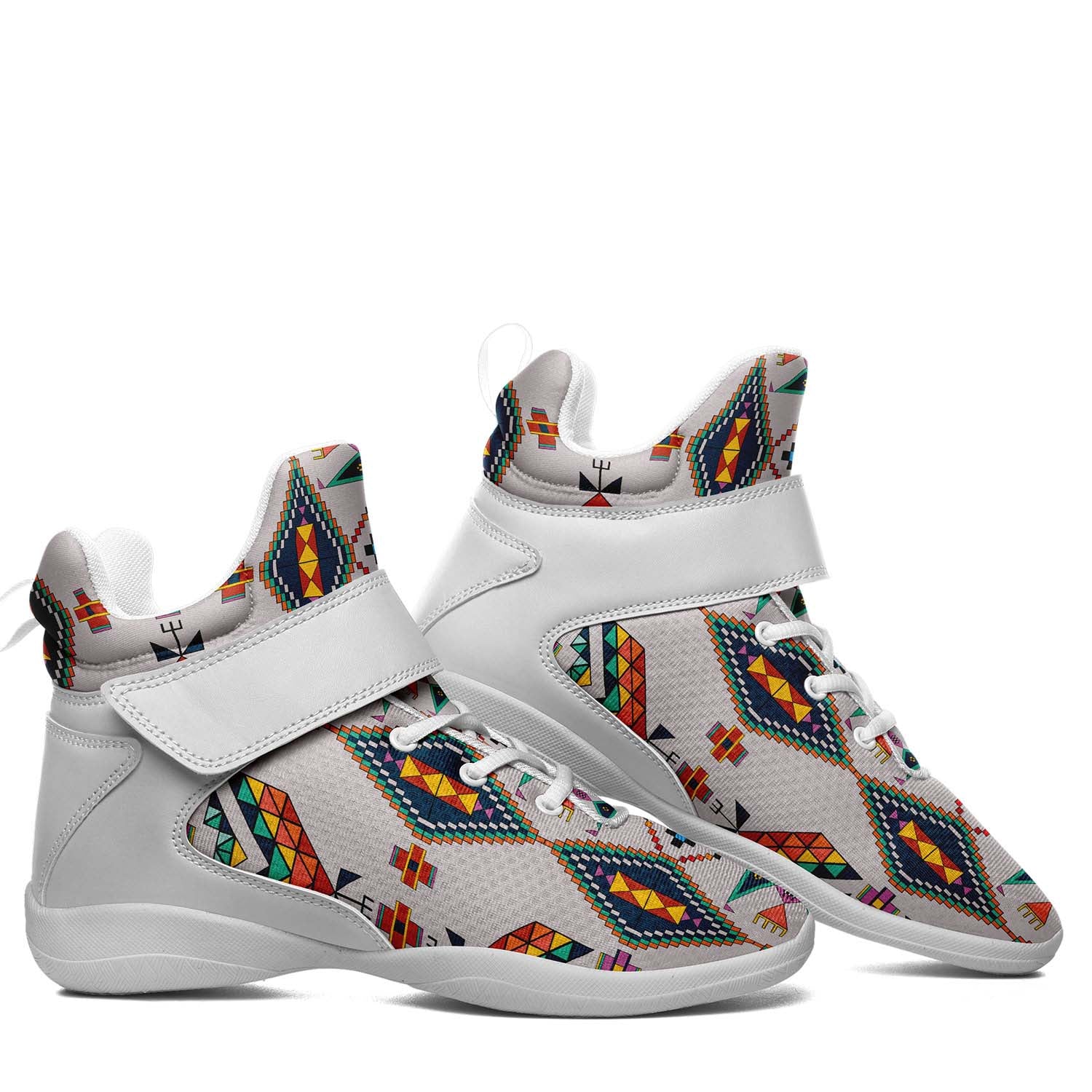 Travois Tipi Grey Ipottaa Basketball / Sport High Top Shoes - White Sole