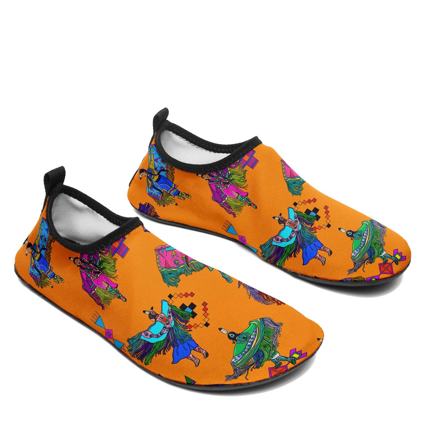 Women's Fancy Dancers Orange Sockamoccs