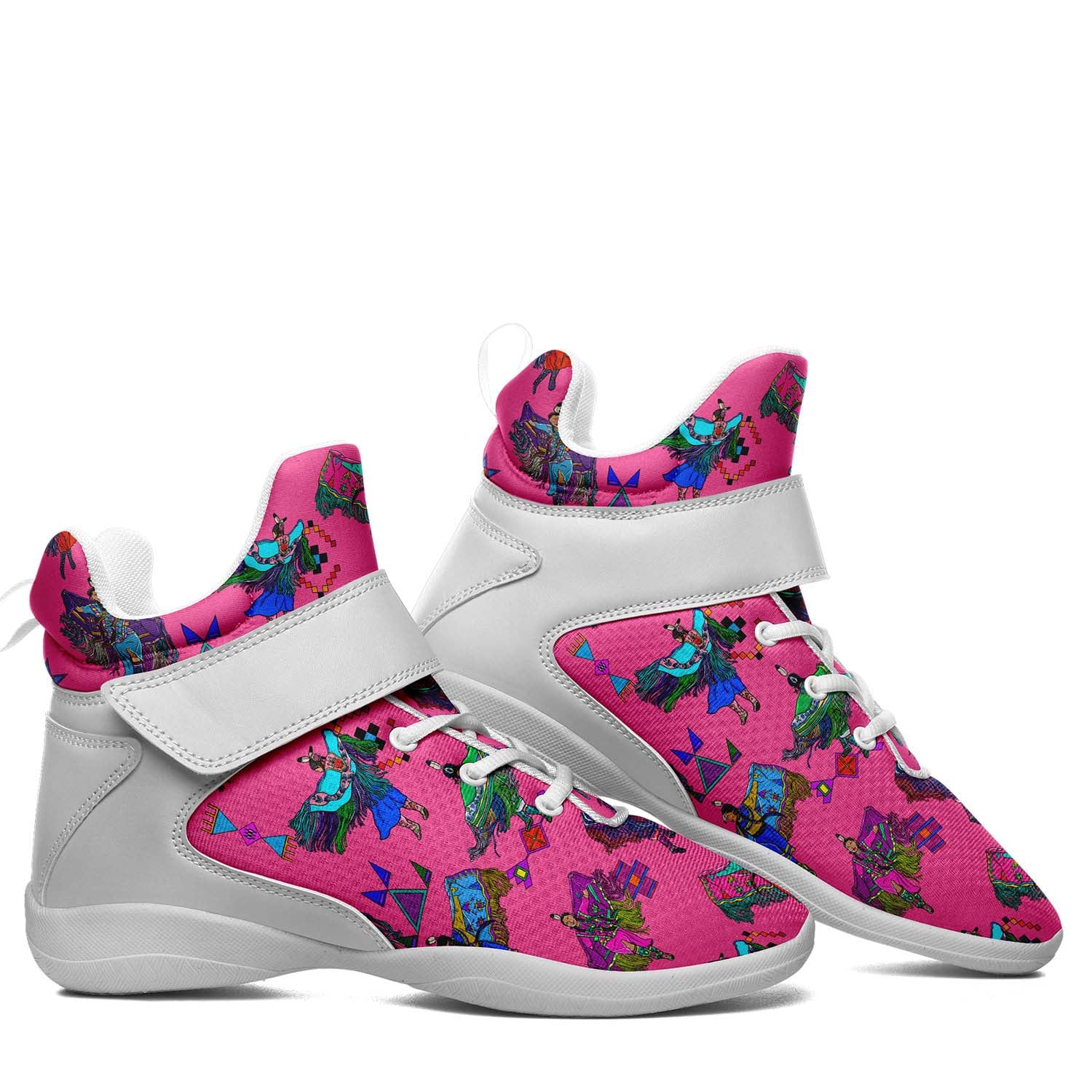 Women's Fancy Dancers Pink Ipottaa Basketball / Sport High Top Shoes - White Sole