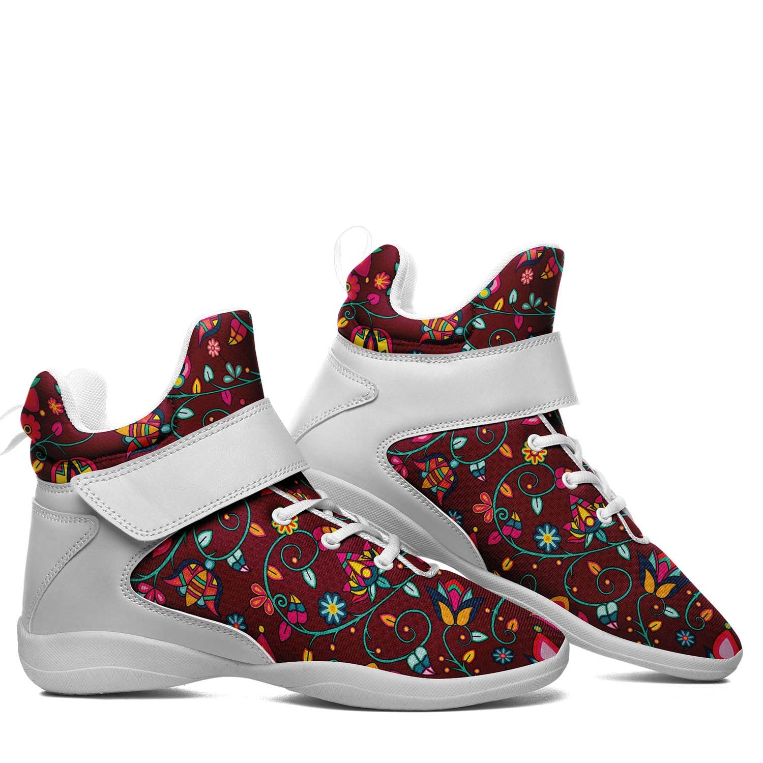 Thorny Path Cranberry Ipottaa Basketball / Sport High Top Shoes - White Sole