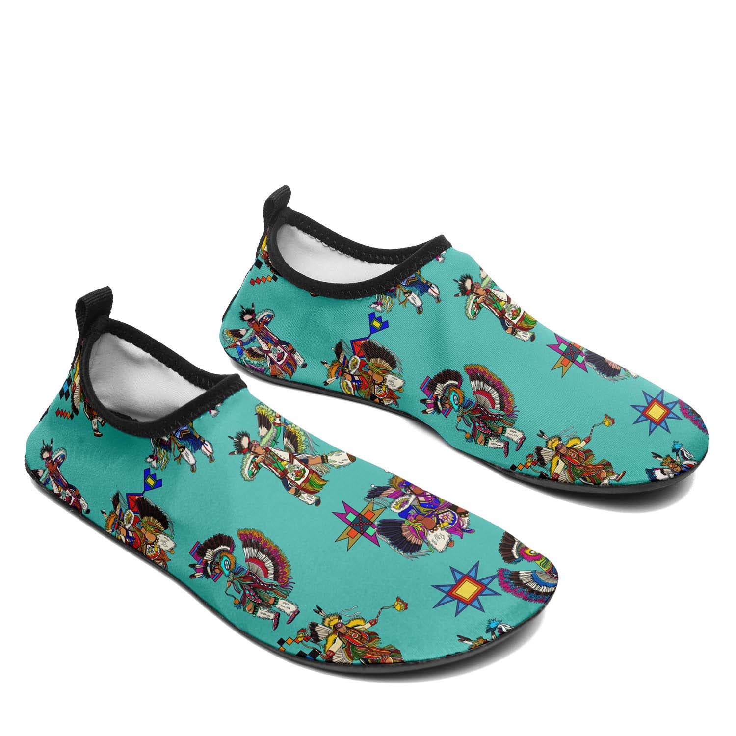 Men's Fancy Dancers Eggshell Blue Sockamoccs