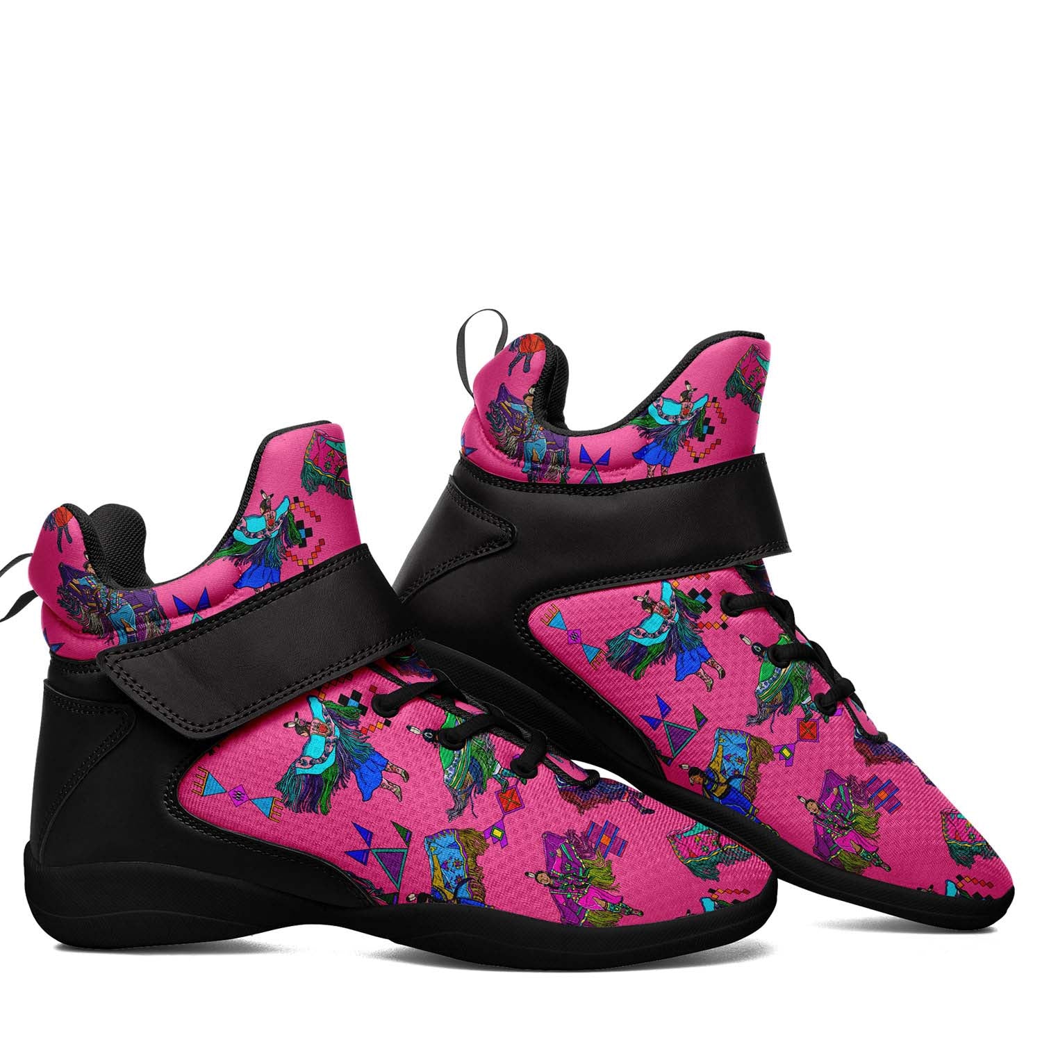 Women's Fancy Dancers Pink Ipottaa Basketball / Sport High Top Shoes - Black Sole