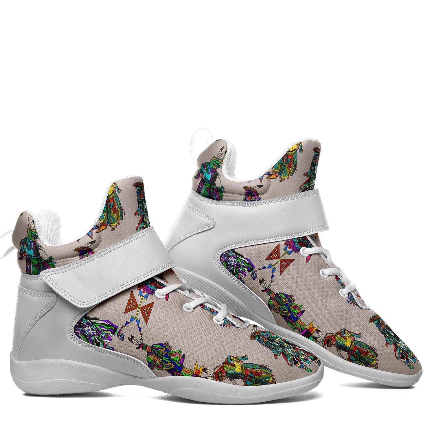 Men's Grass Dancers Muslin Ipottaa Basketball / Sport High Top Shoes - White Sole
