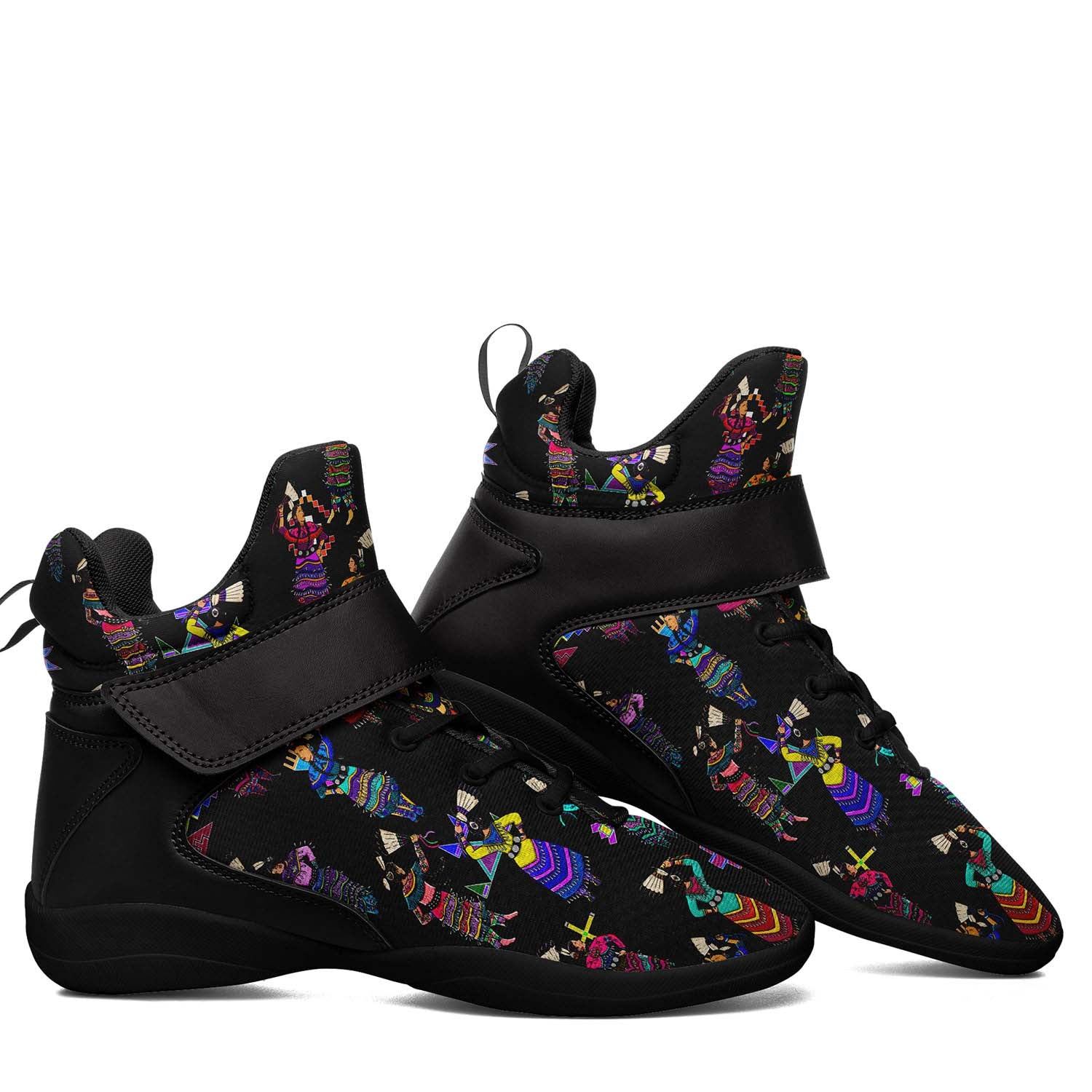 Women's Jingle Dancers Black Ipottaa Basketball / Sport High Top Shoes - Black Sole