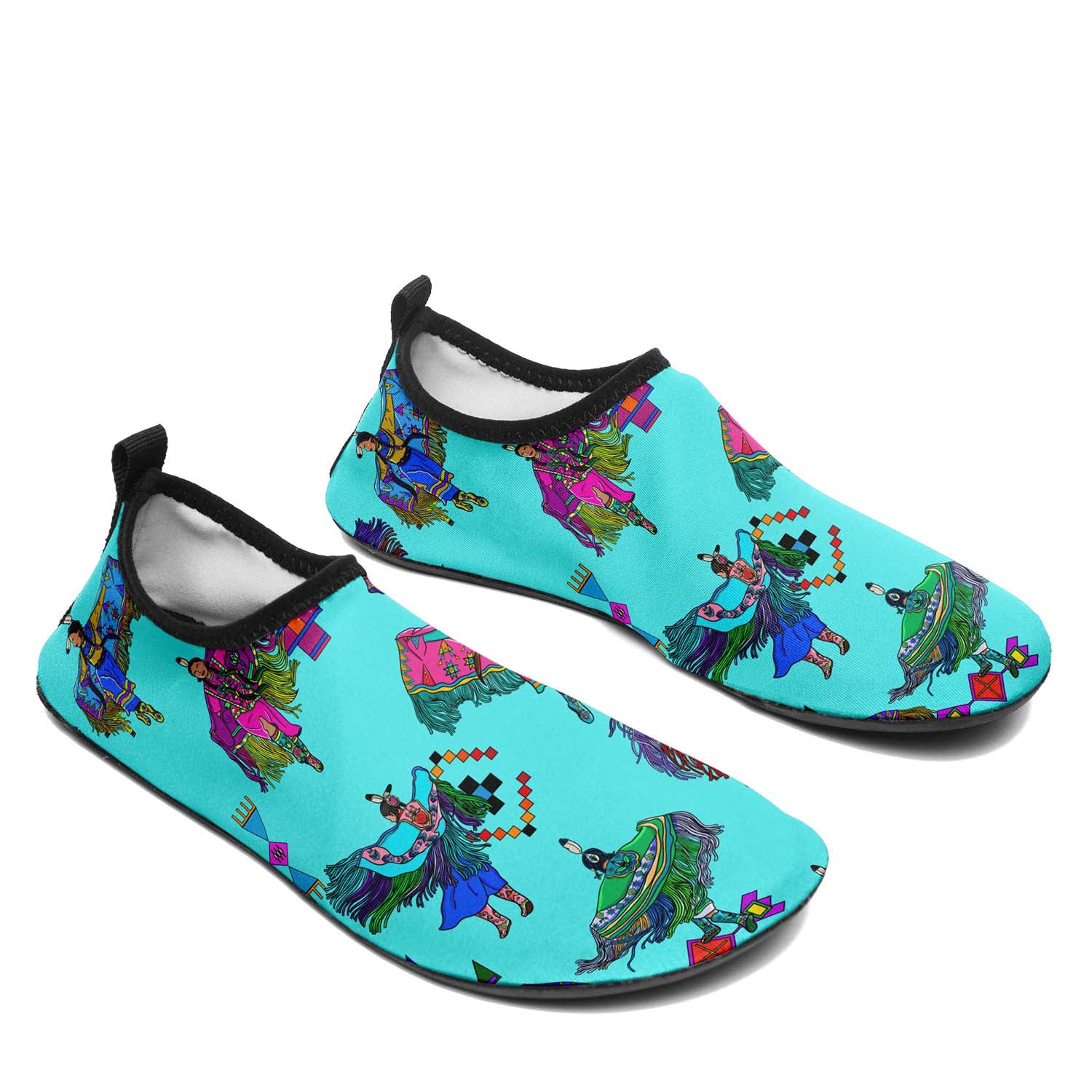 Women's Fancy Dancers Turquoise Sockamoccs